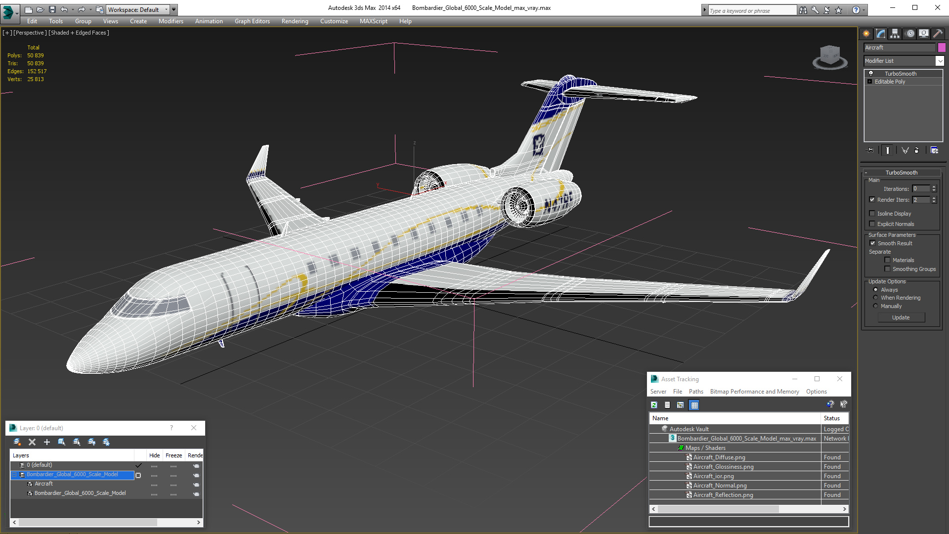 Bombardier Global 6000 Scale Model 3D model