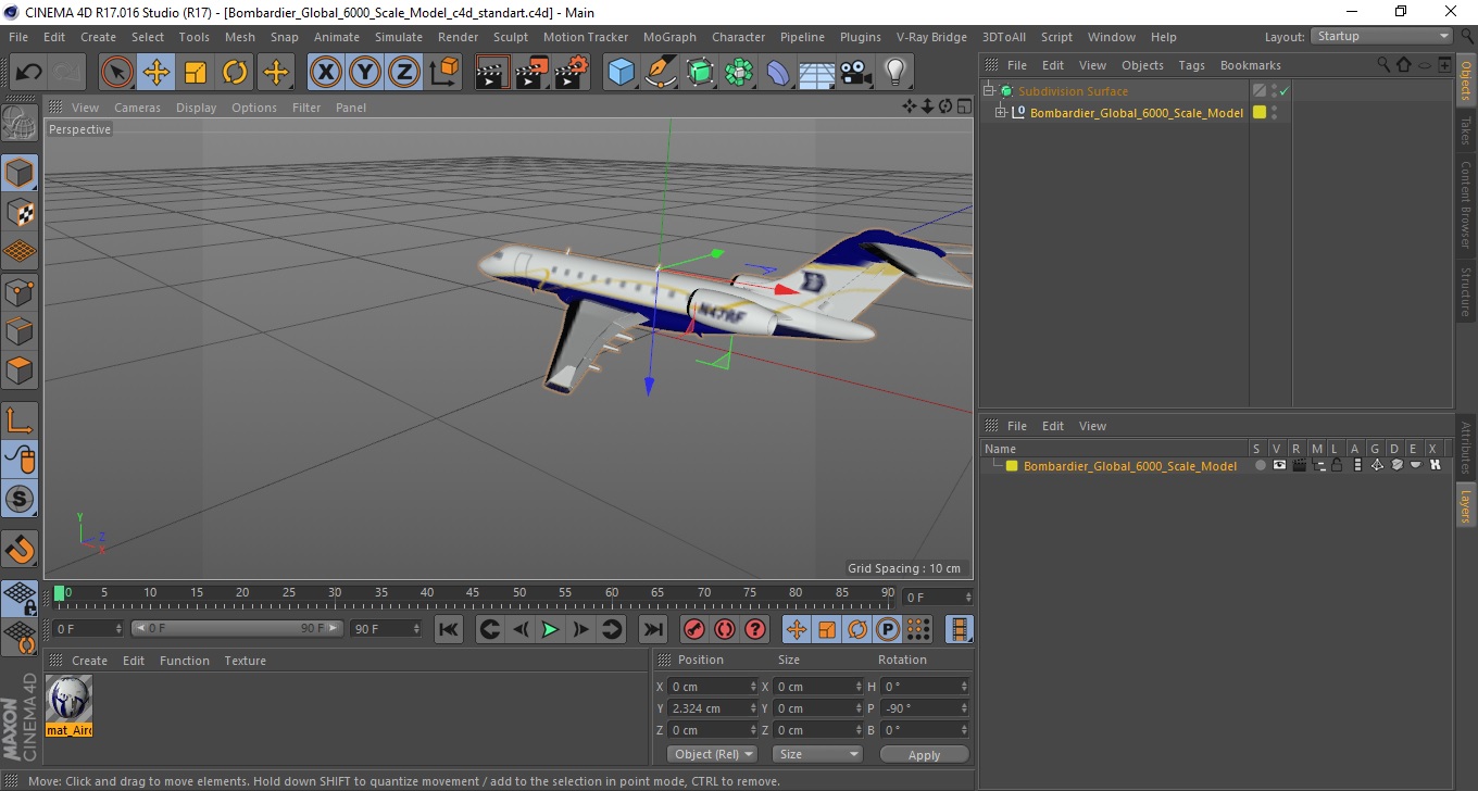 Bombardier Global 6000 Scale Model 3D model
