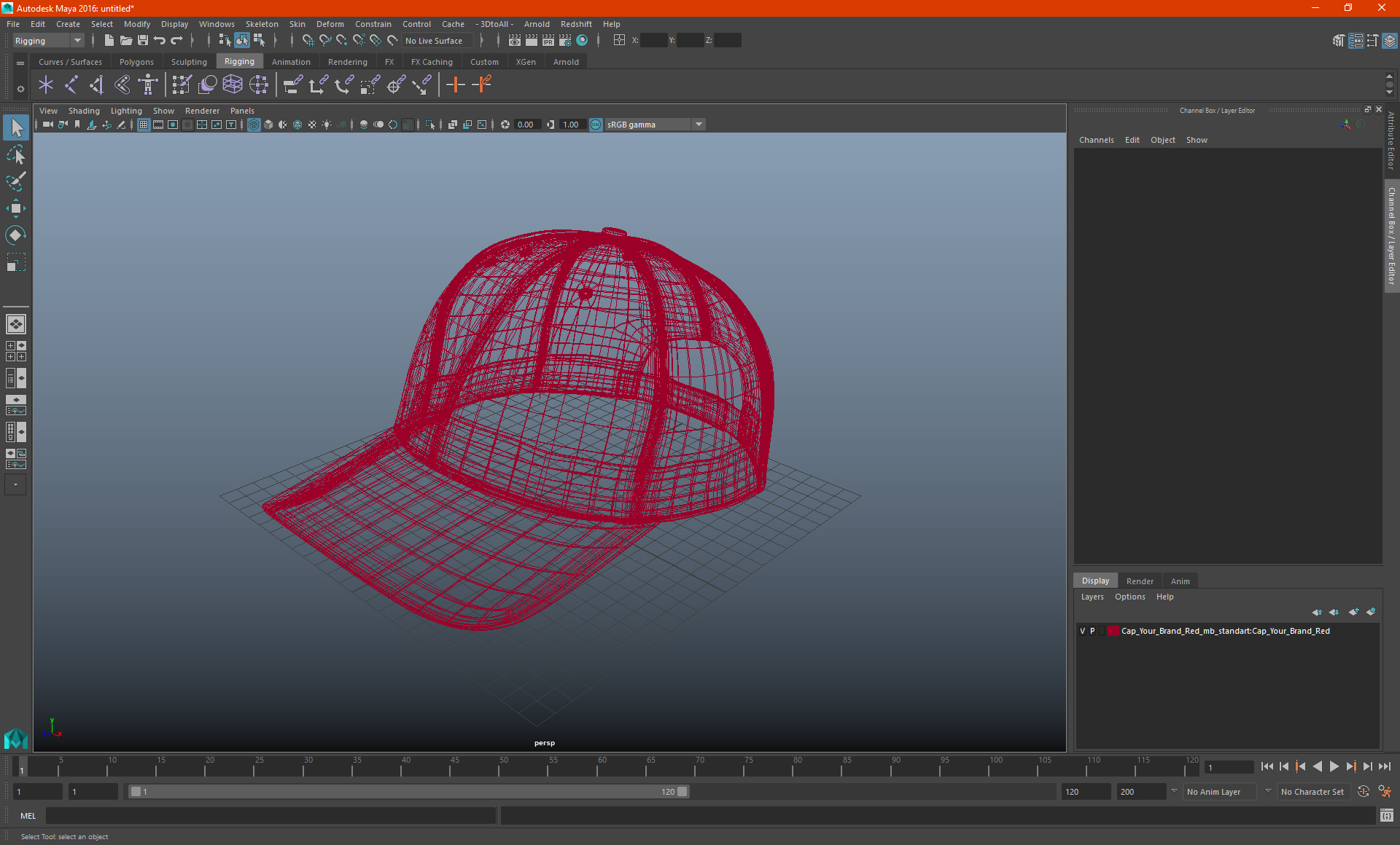 3D Cap Your Brand Red model