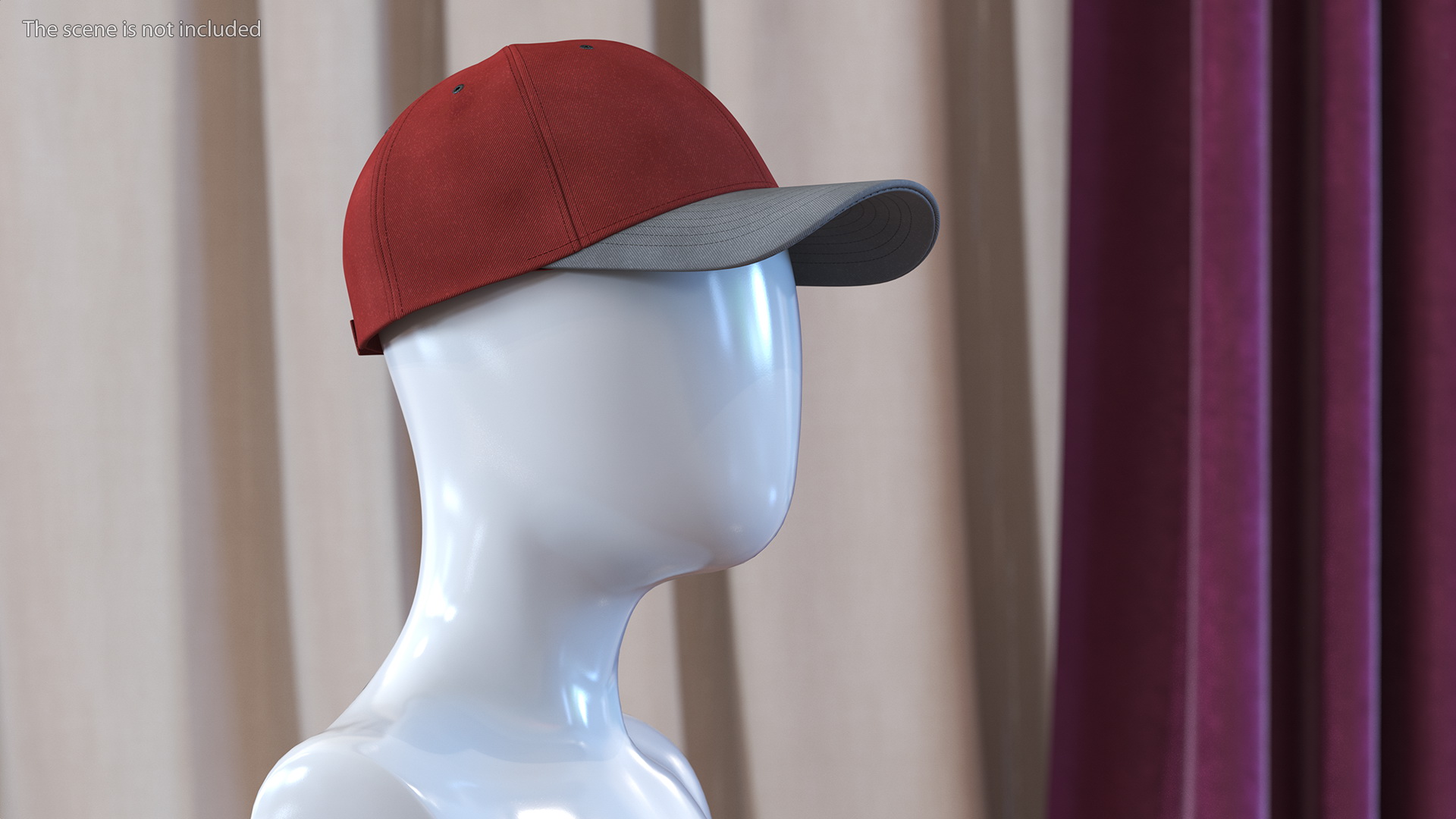 3D Cap Your Brand Red model