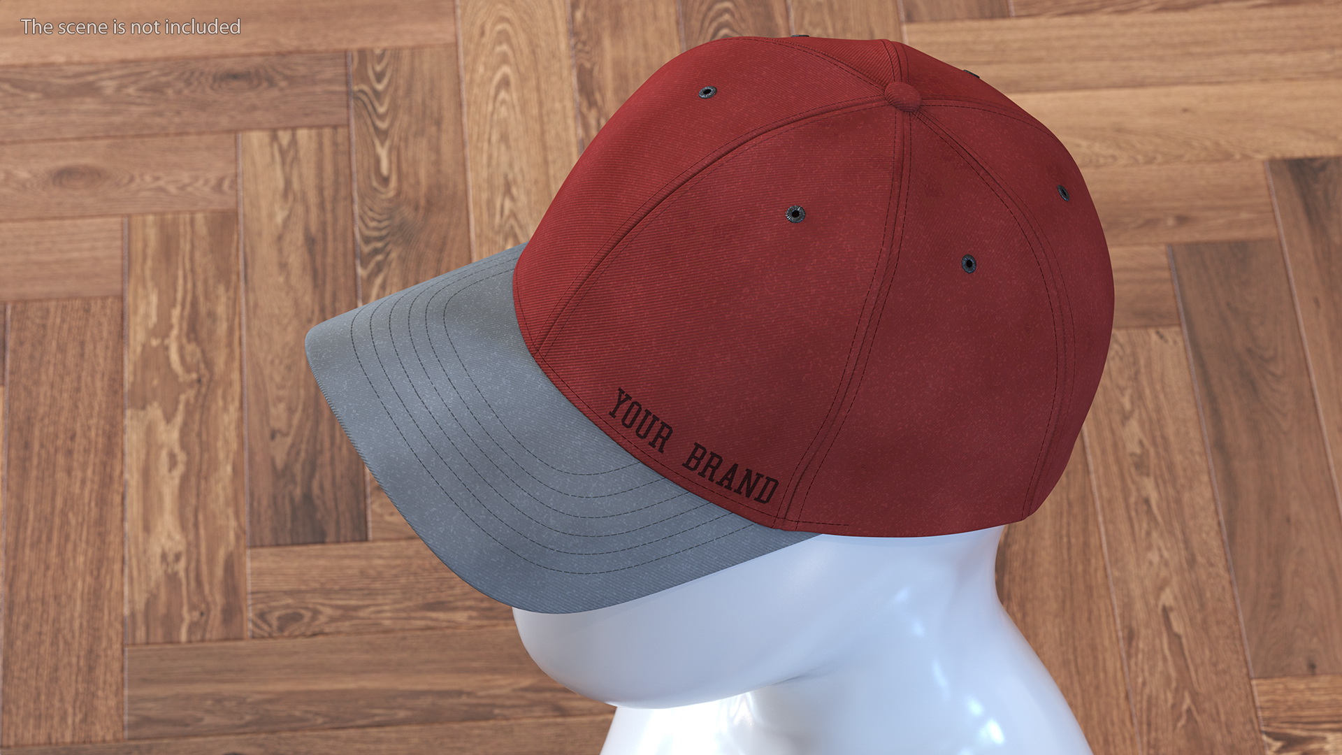 3D Cap Your Brand Red model