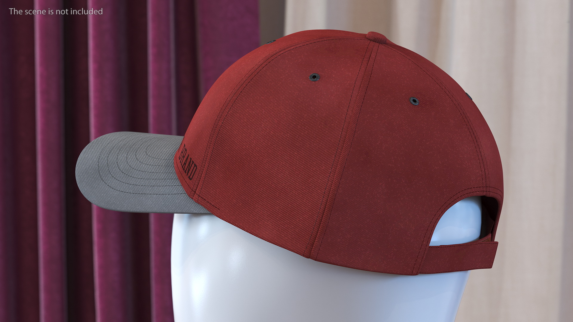 3D Cap Your Brand Red model