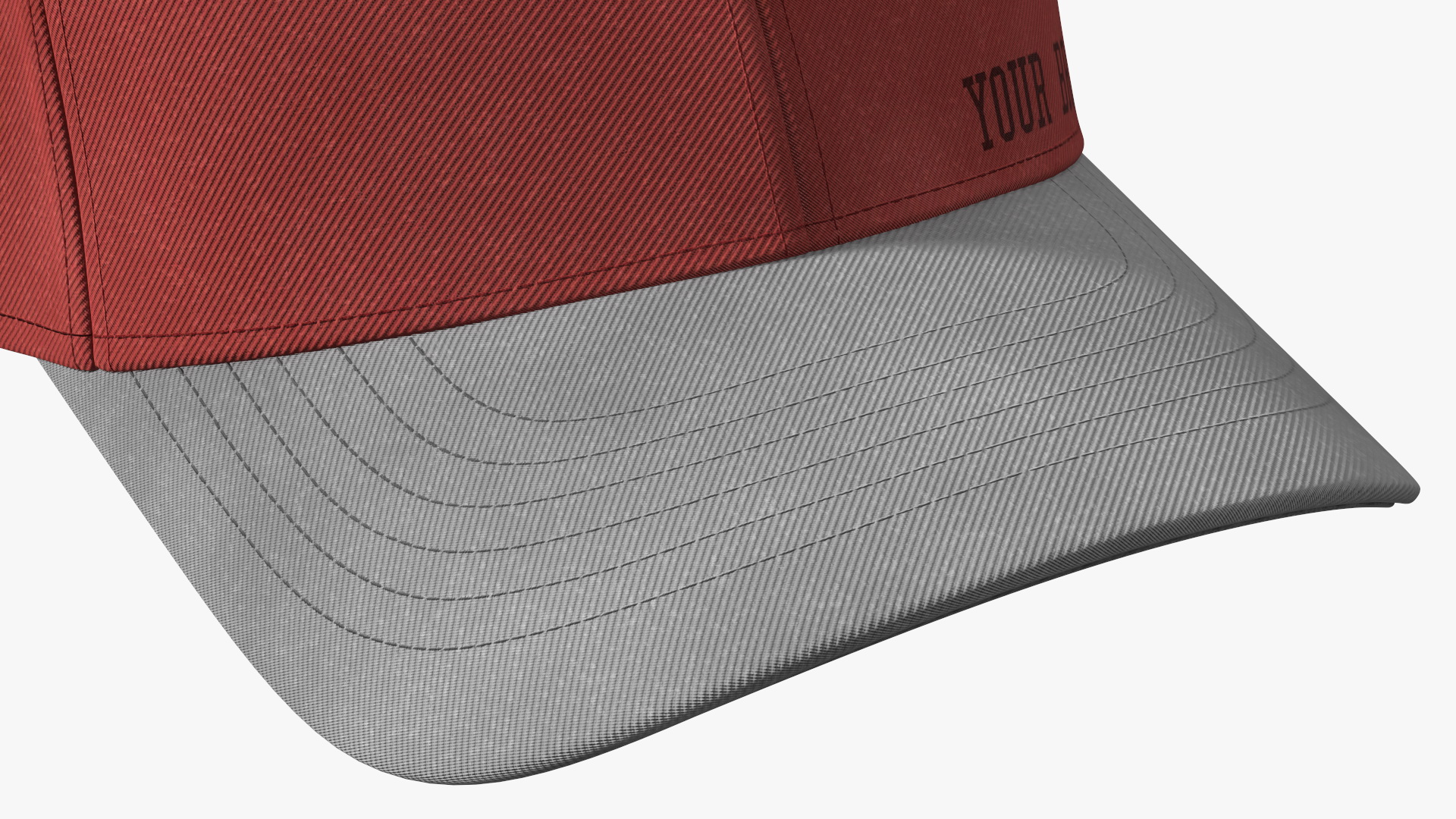 3D Cap Your Brand Red model