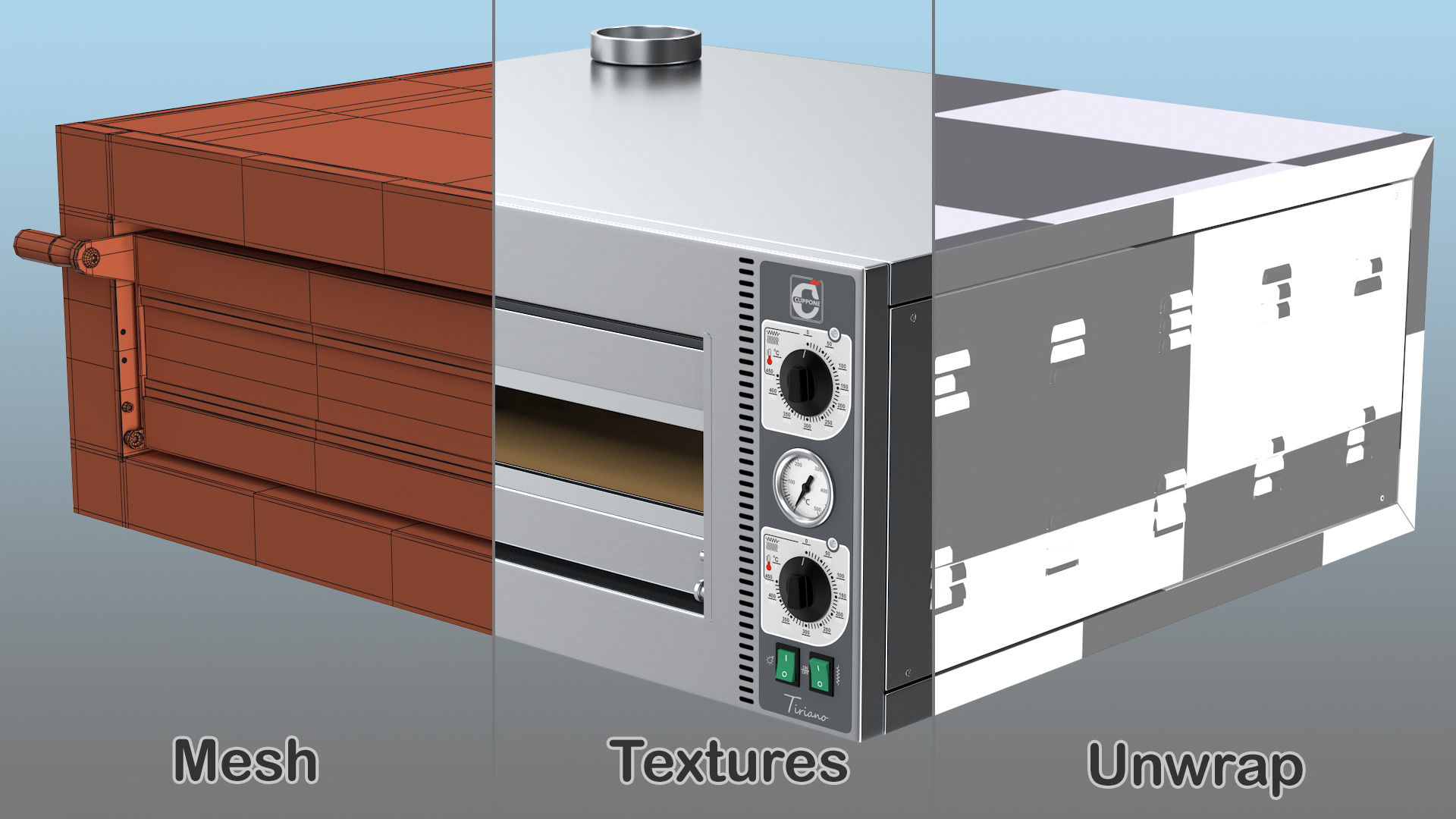 Cuppone Tiziano Single Deck Electric Pizza Oven 3D