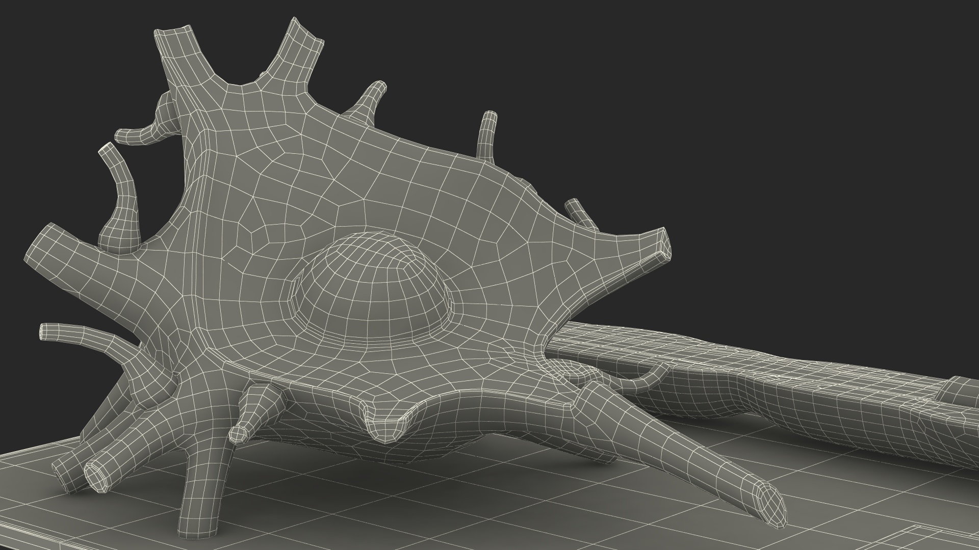 3D Human Neuron Model Cross-Section on Stand