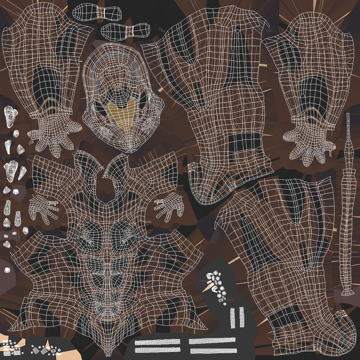 3D Futuristic Armored Character model