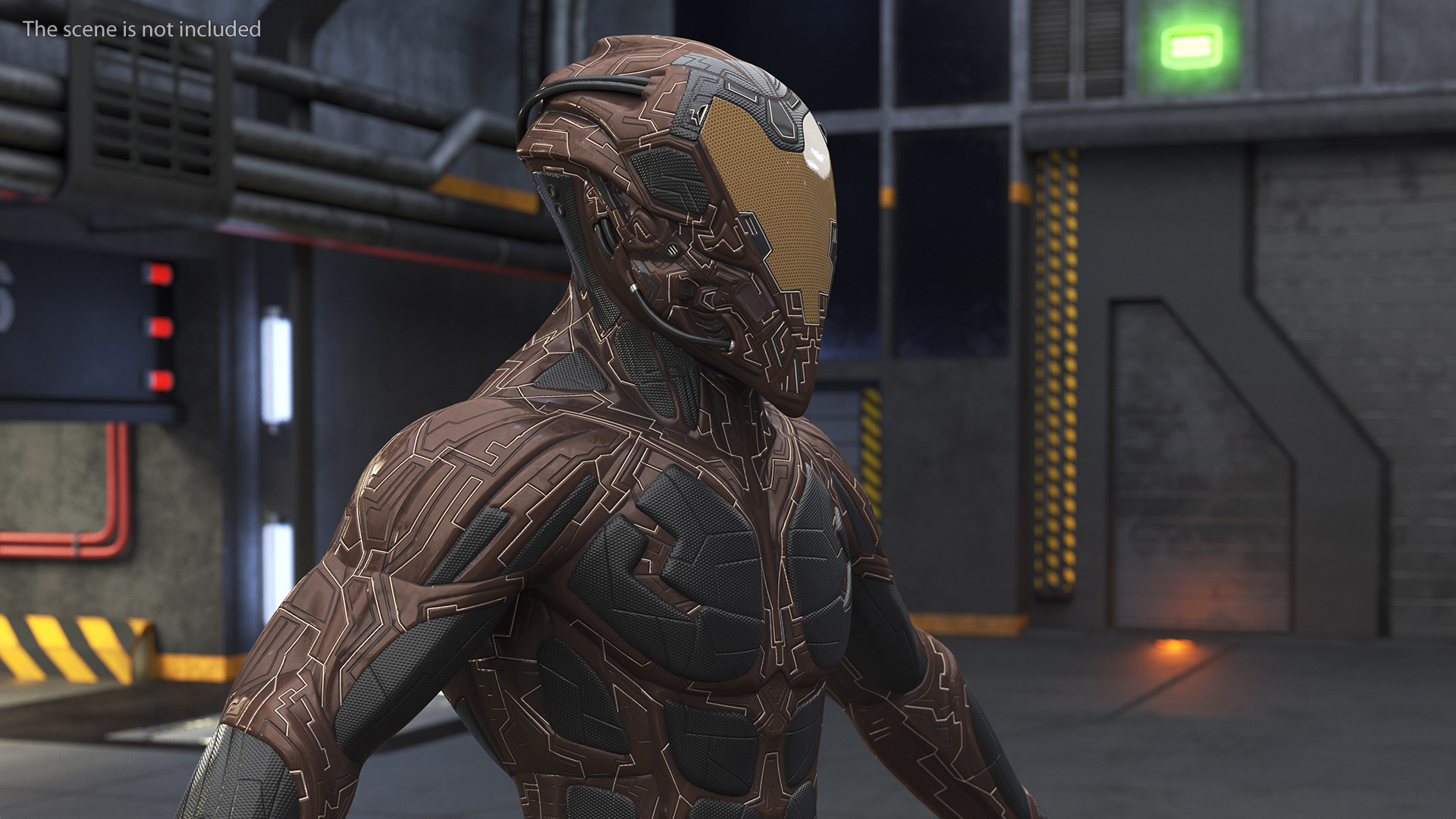 3D Futuristic Armored Character model