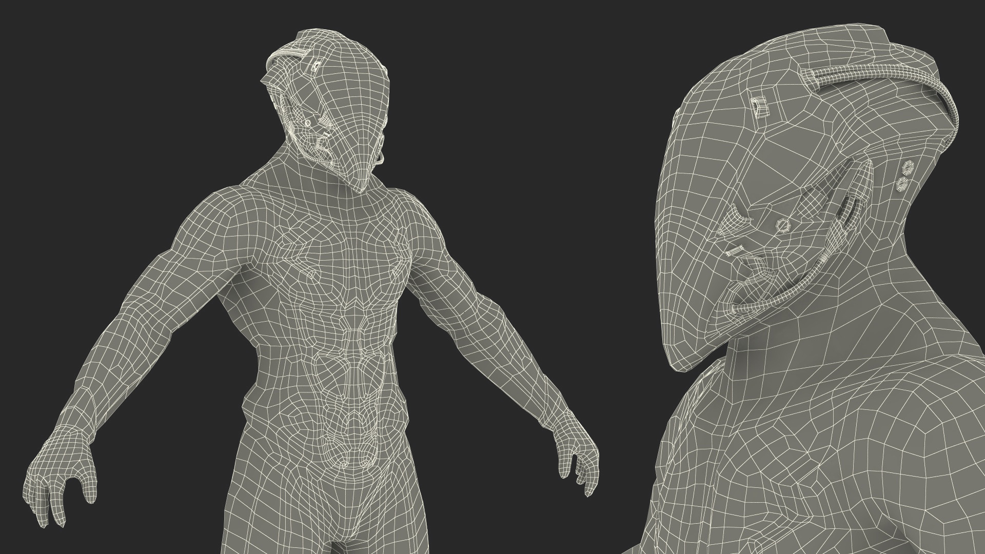 3D Futuristic Armored Character model
