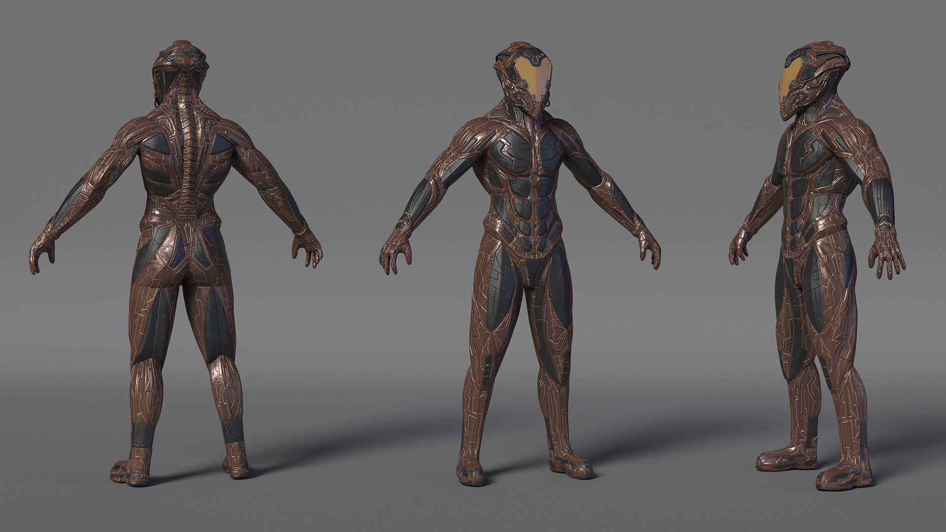 3D Futuristic Armored Character model