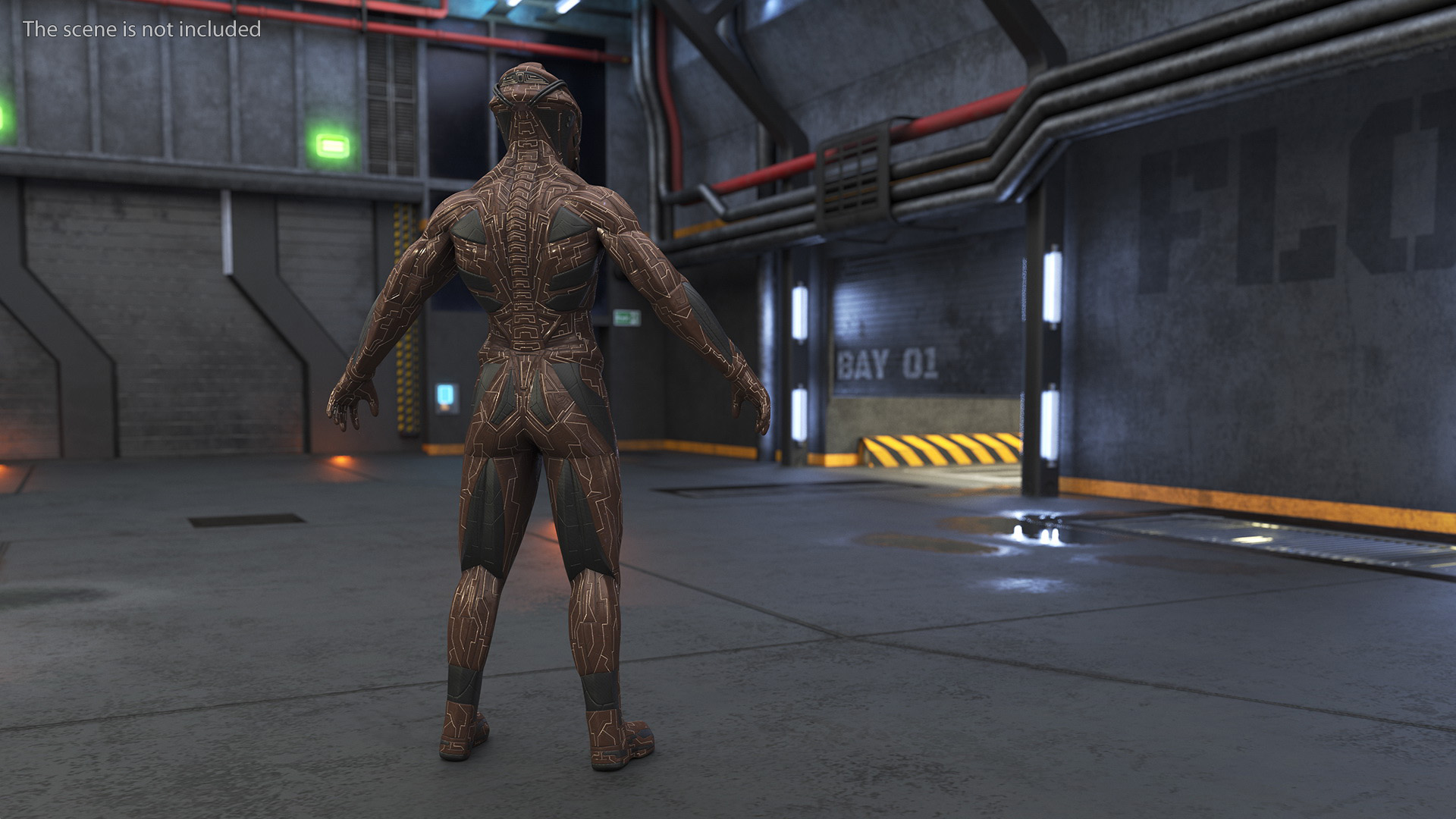 3D Futuristic Armored Character model
