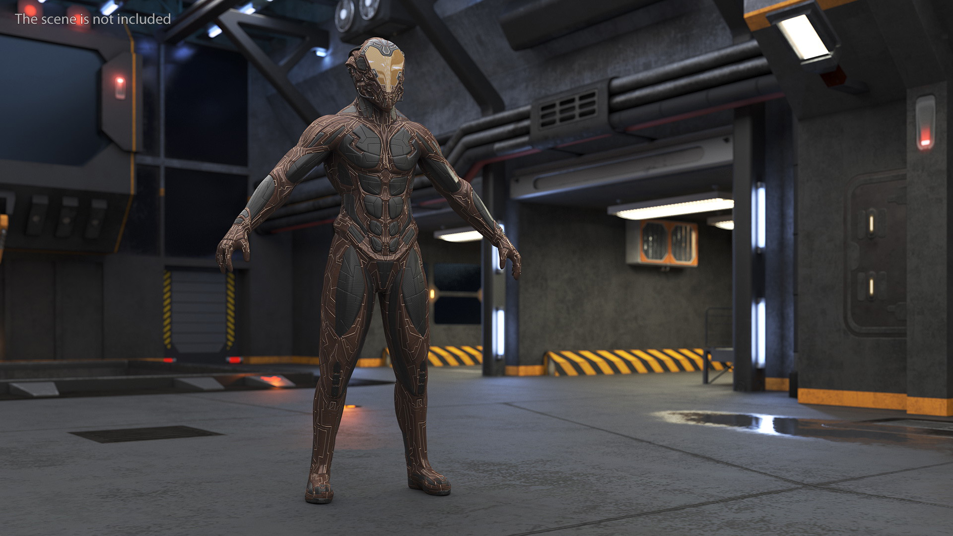 3D Futuristic Armored Character model