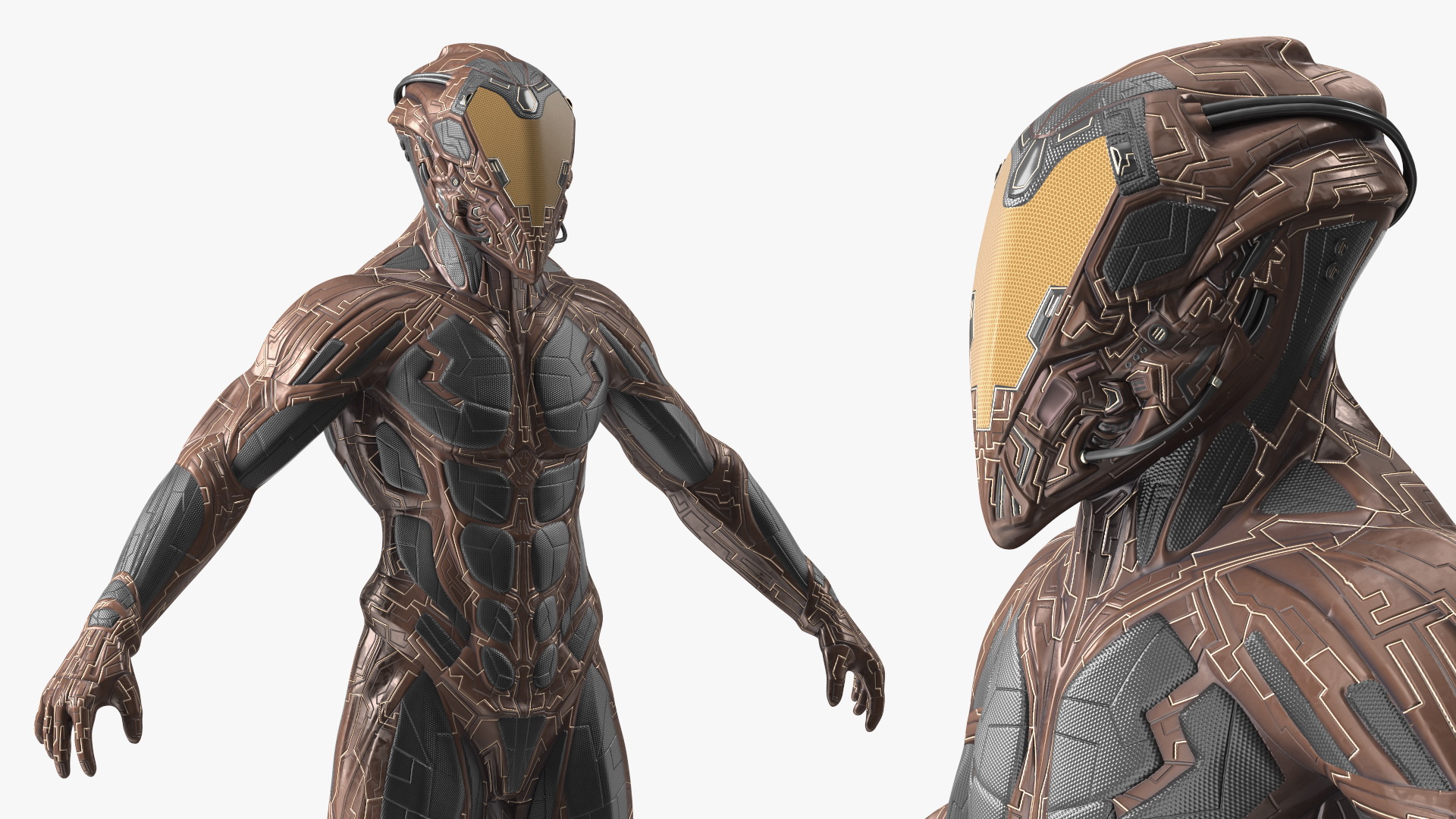 3D Futuristic Armored Character model
