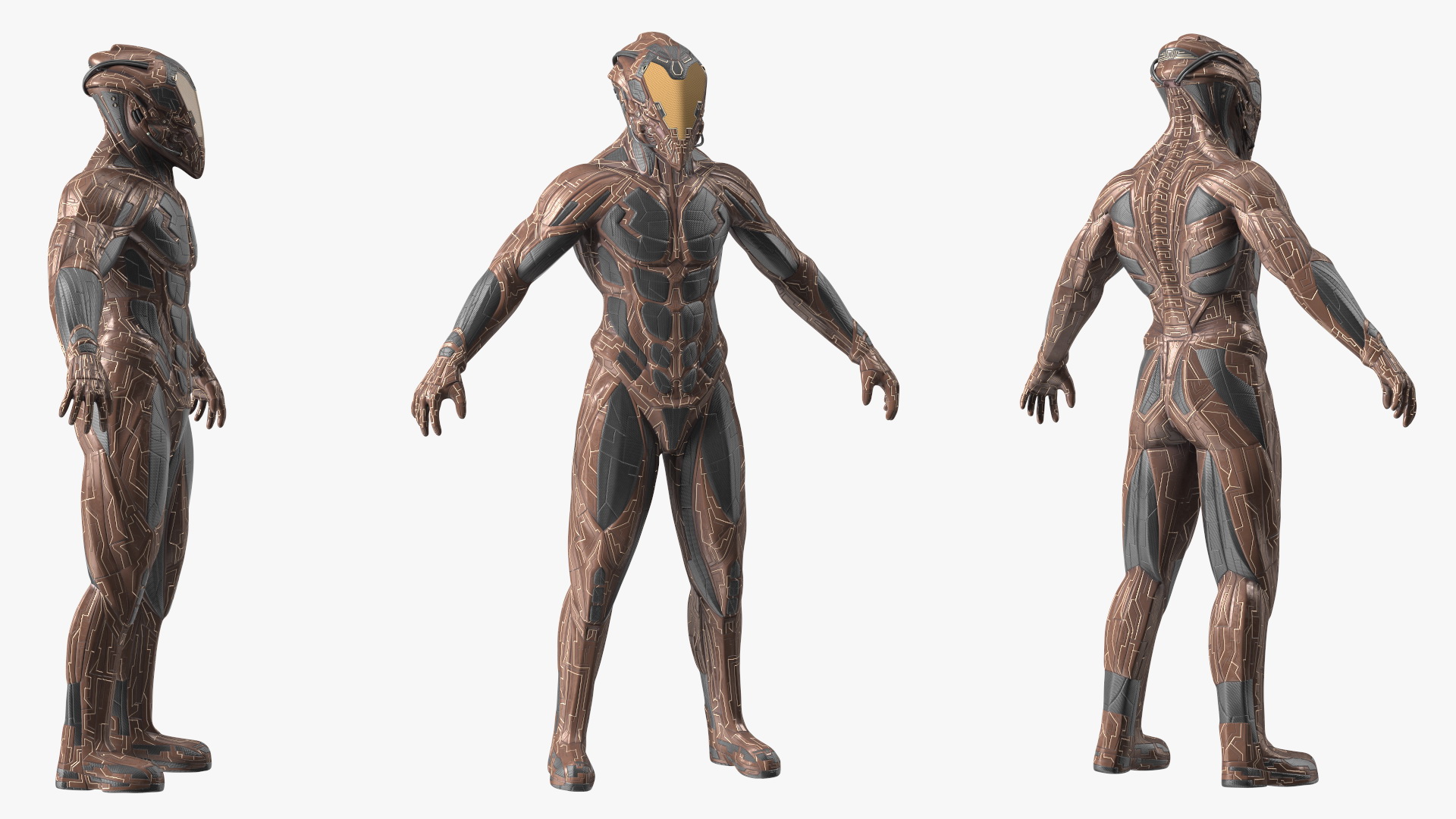 3D Futuristic Armored Character model