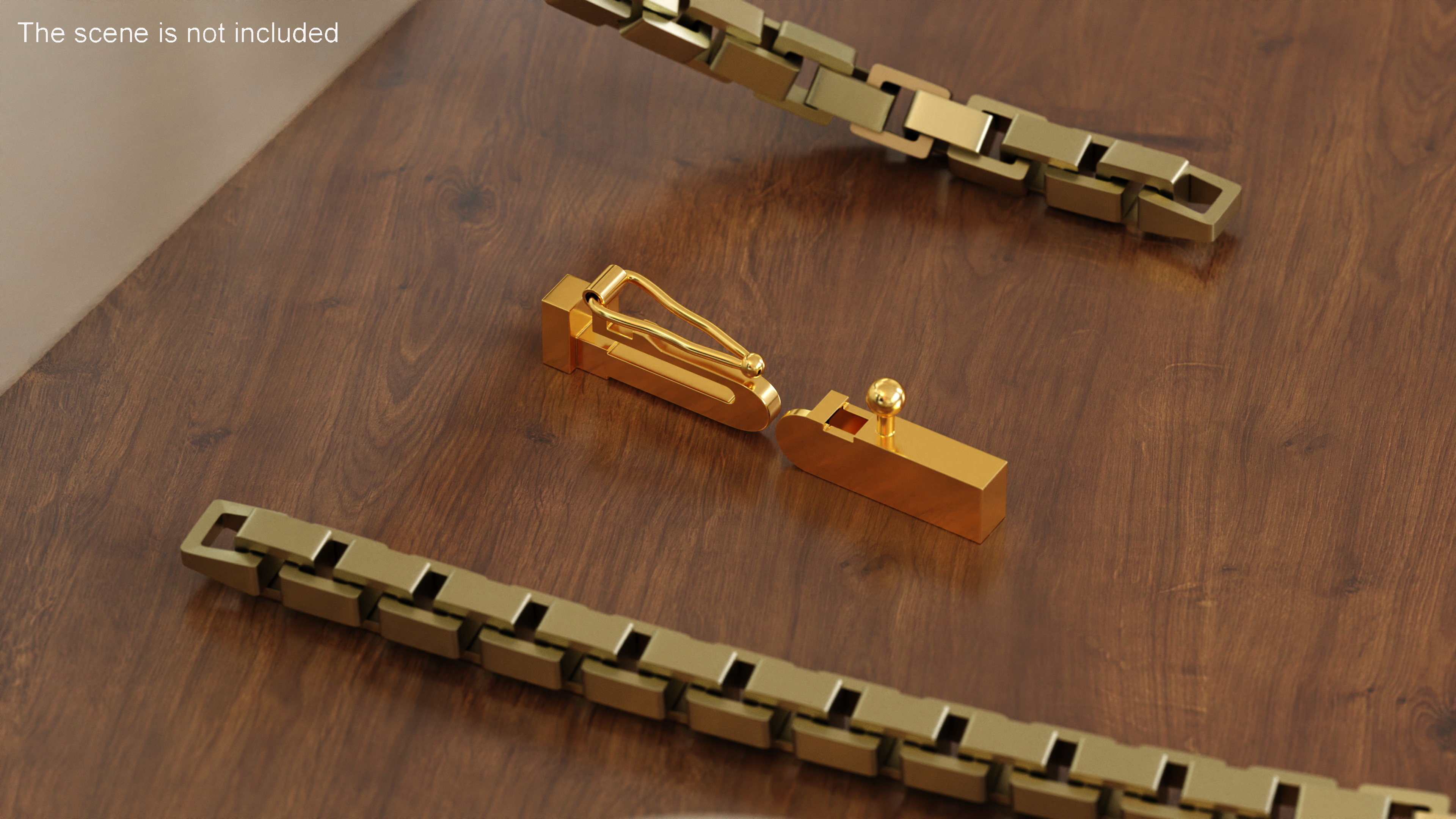 3D model Bracelet Catch Clasp Gold