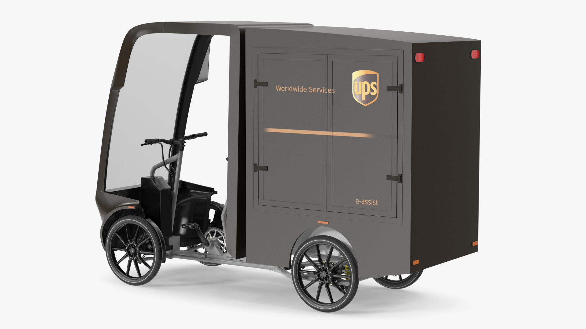 3D Delivery Bike EAV UPS Rigged model