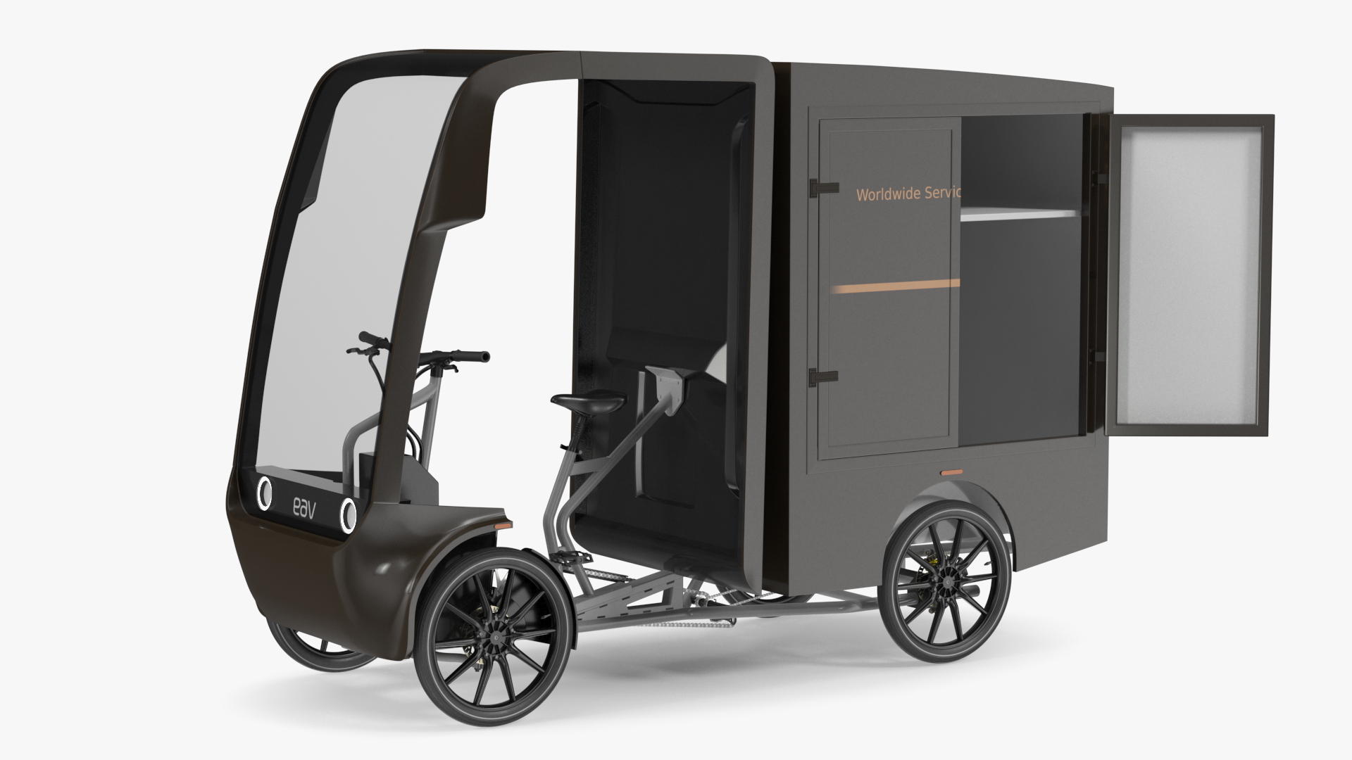 3D Delivery Bike EAV UPS Rigged model