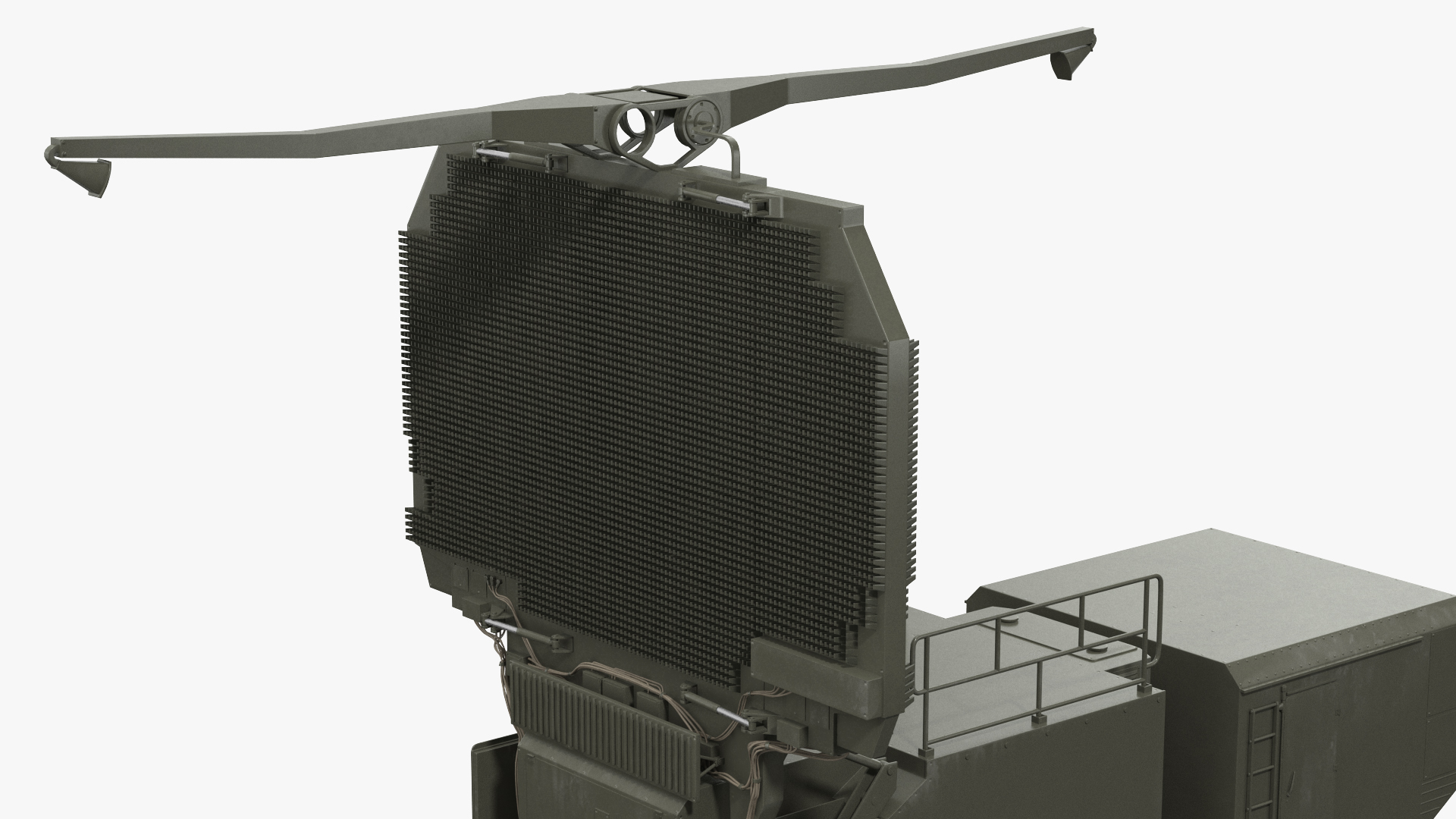 MAZ 74106 with 64N6 Big Bird Radar Green Rigged 3D