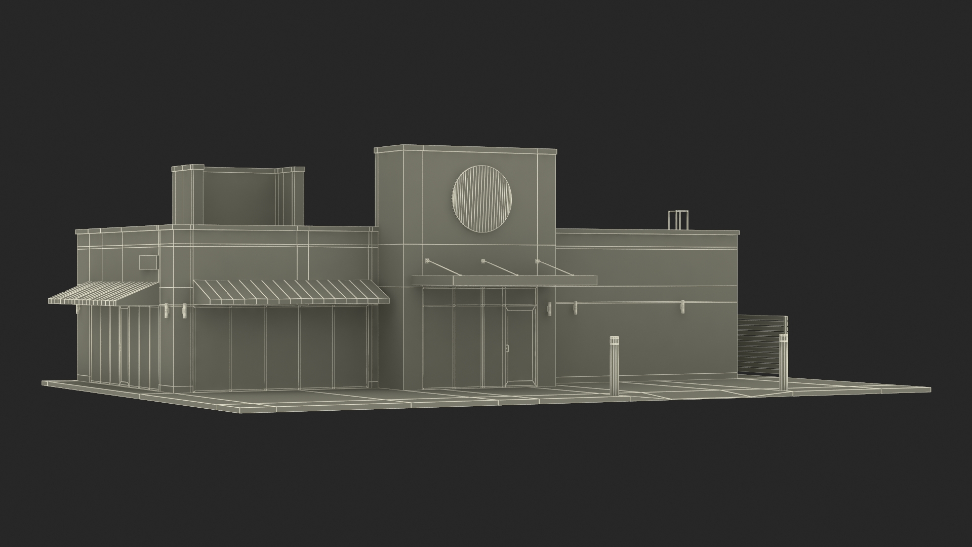 3D Starbucks Shop Building model