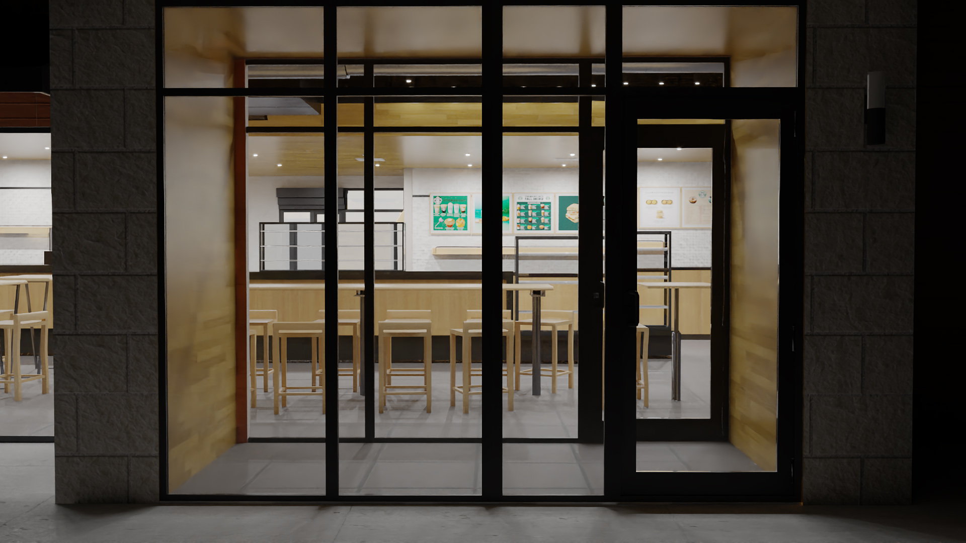 3D Starbucks Shop Building model