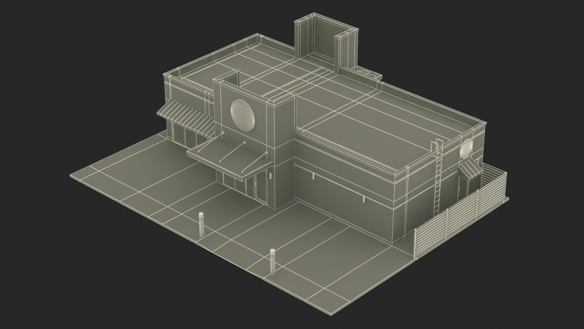 3D Starbucks Shop Building model