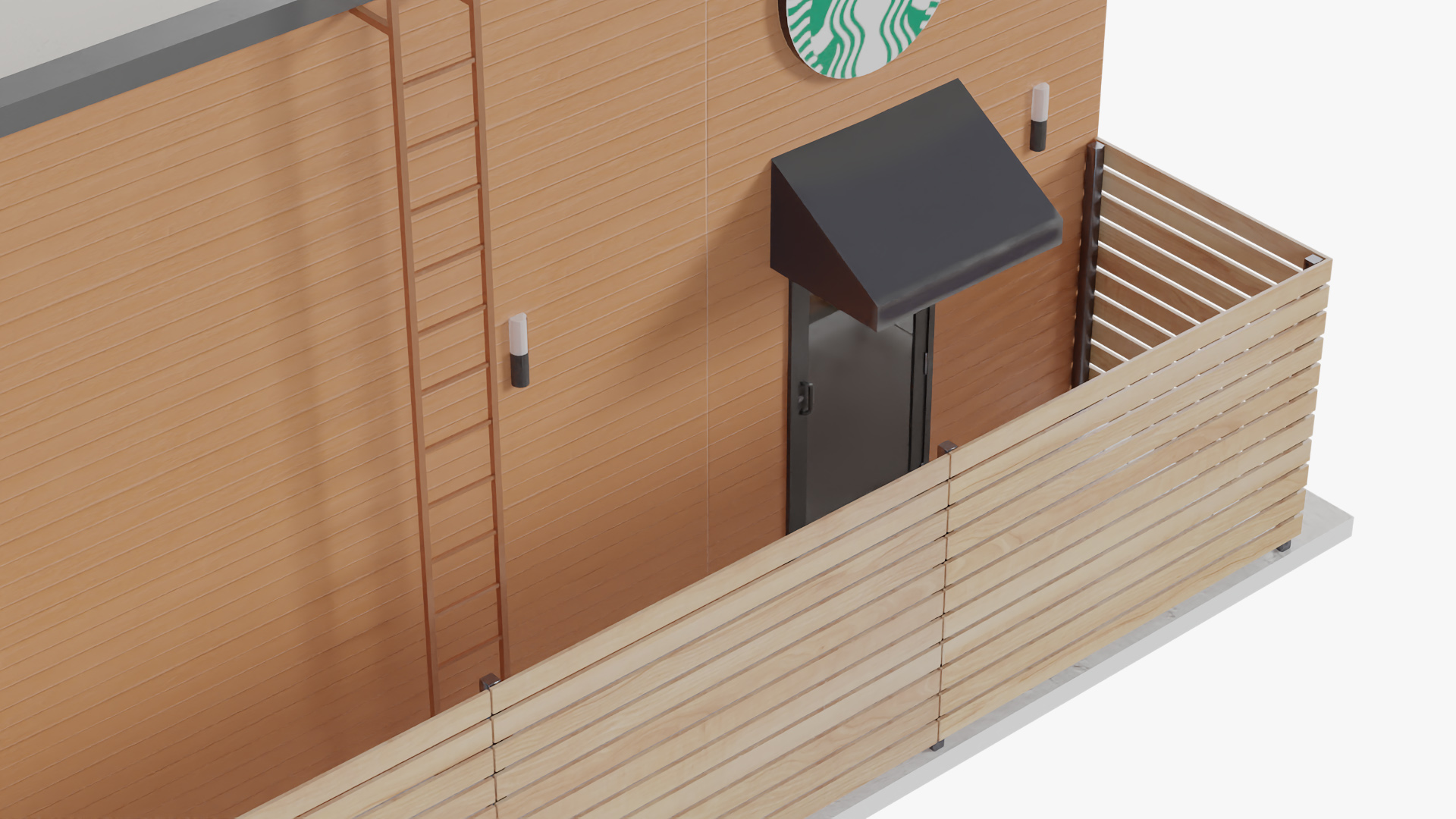 3D Starbucks Shop Building model