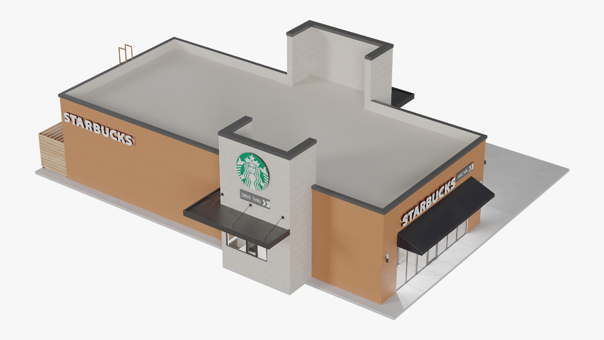 3D Starbucks Shop Building model