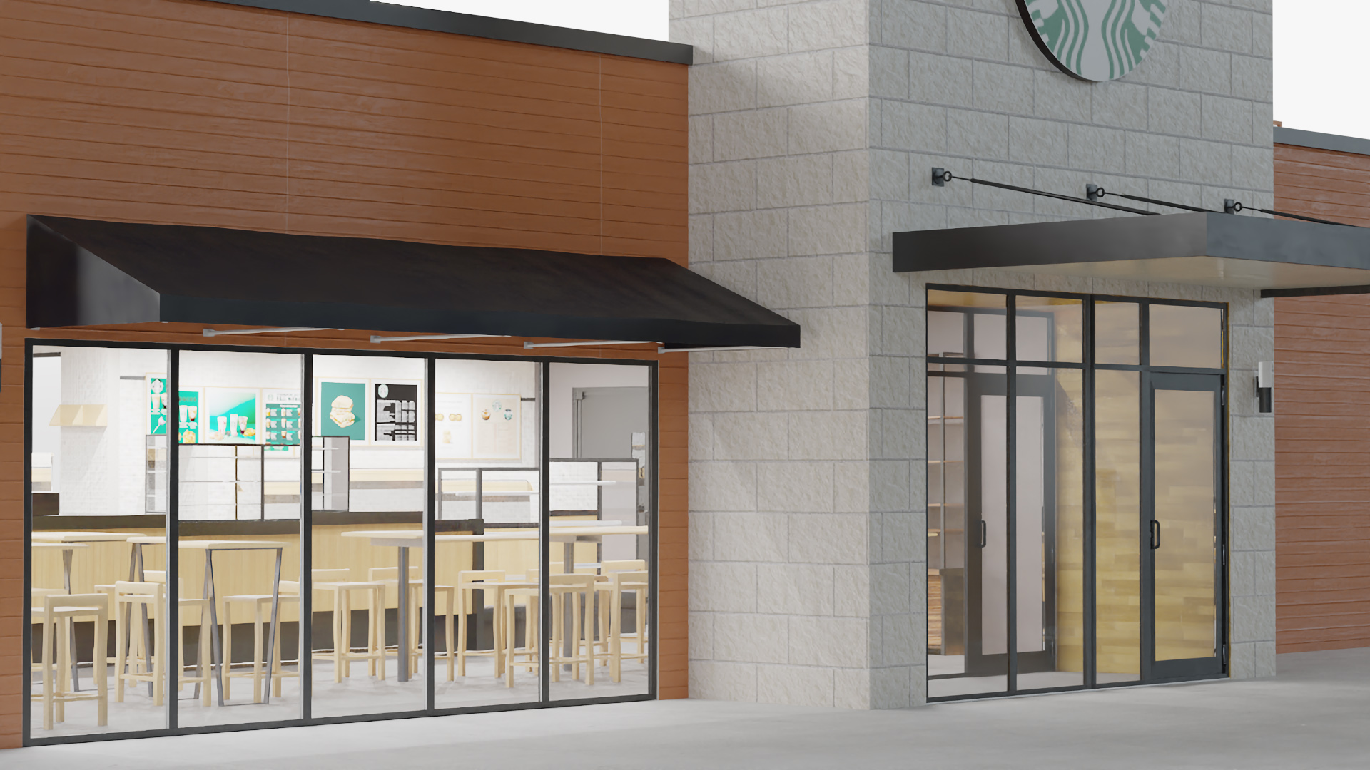 3D Starbucks Shop Building model