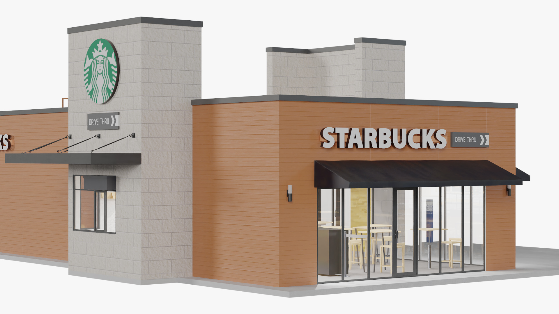3D Starbucks Shop Building model