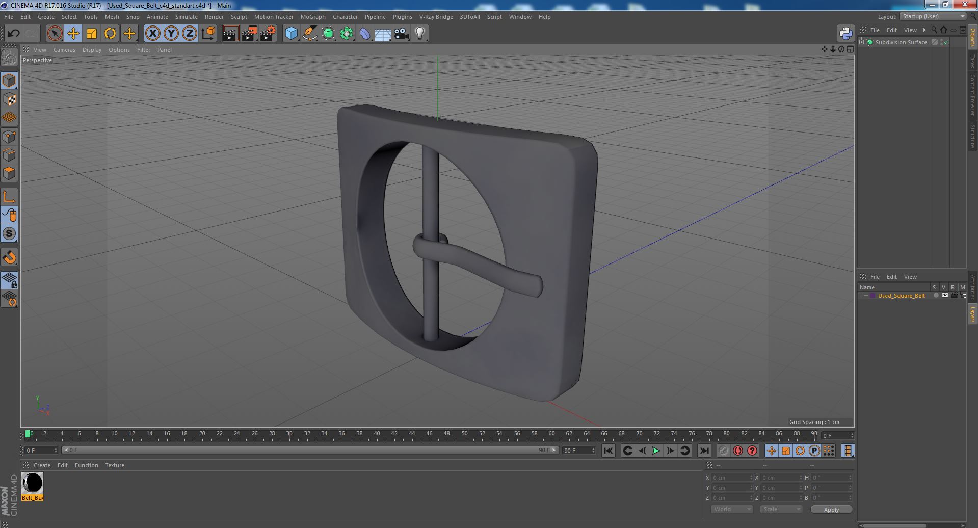 3D Used Square Belt