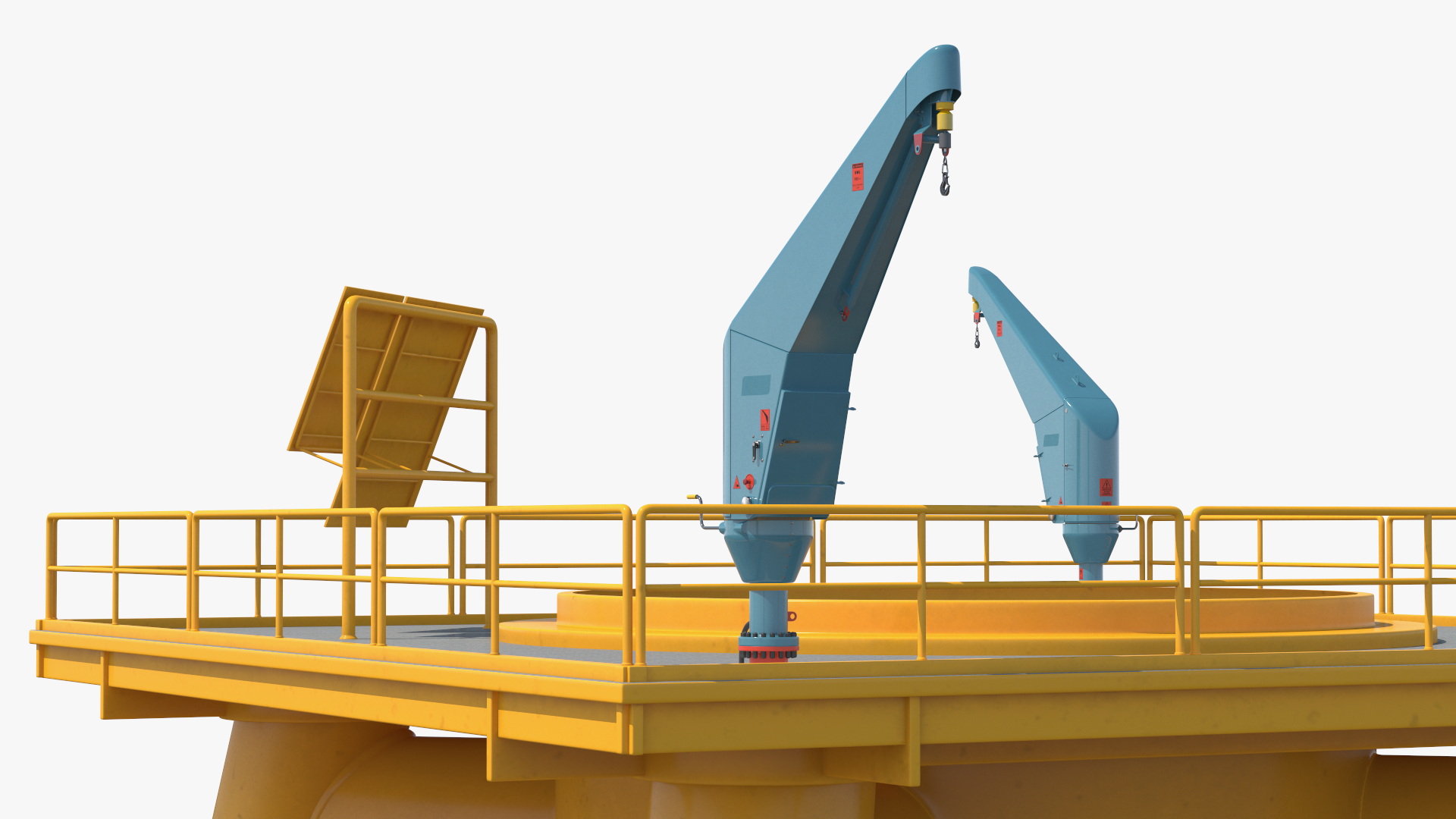 Crane for Wind Farms on Offshore Support Platform 3D model