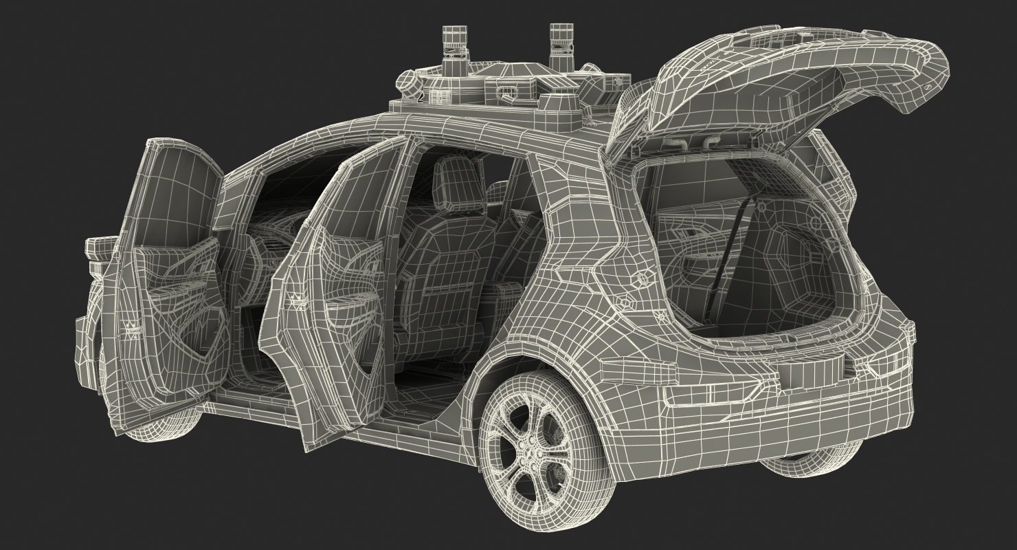 GM Cruise Automation Bolt EV Self Driving Car Rigged 3D