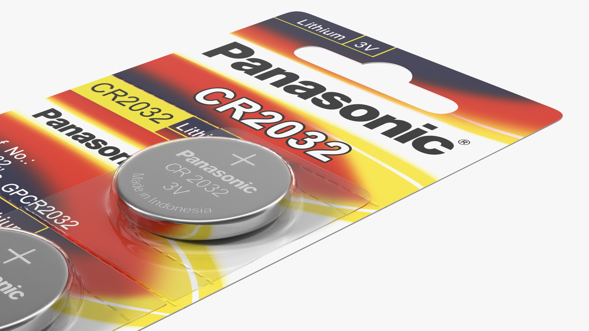 3D model Panasonic CR2032 Coin Battery Blister Package