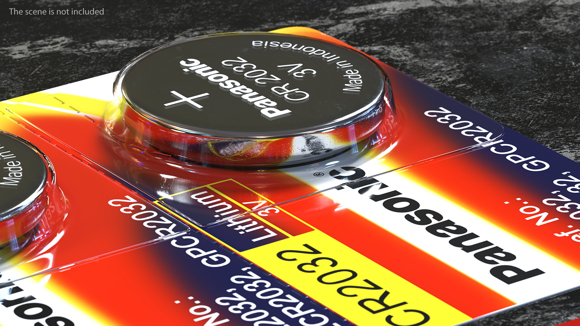 3D model Panasonic CR2032 Coin Battery Blister Package
