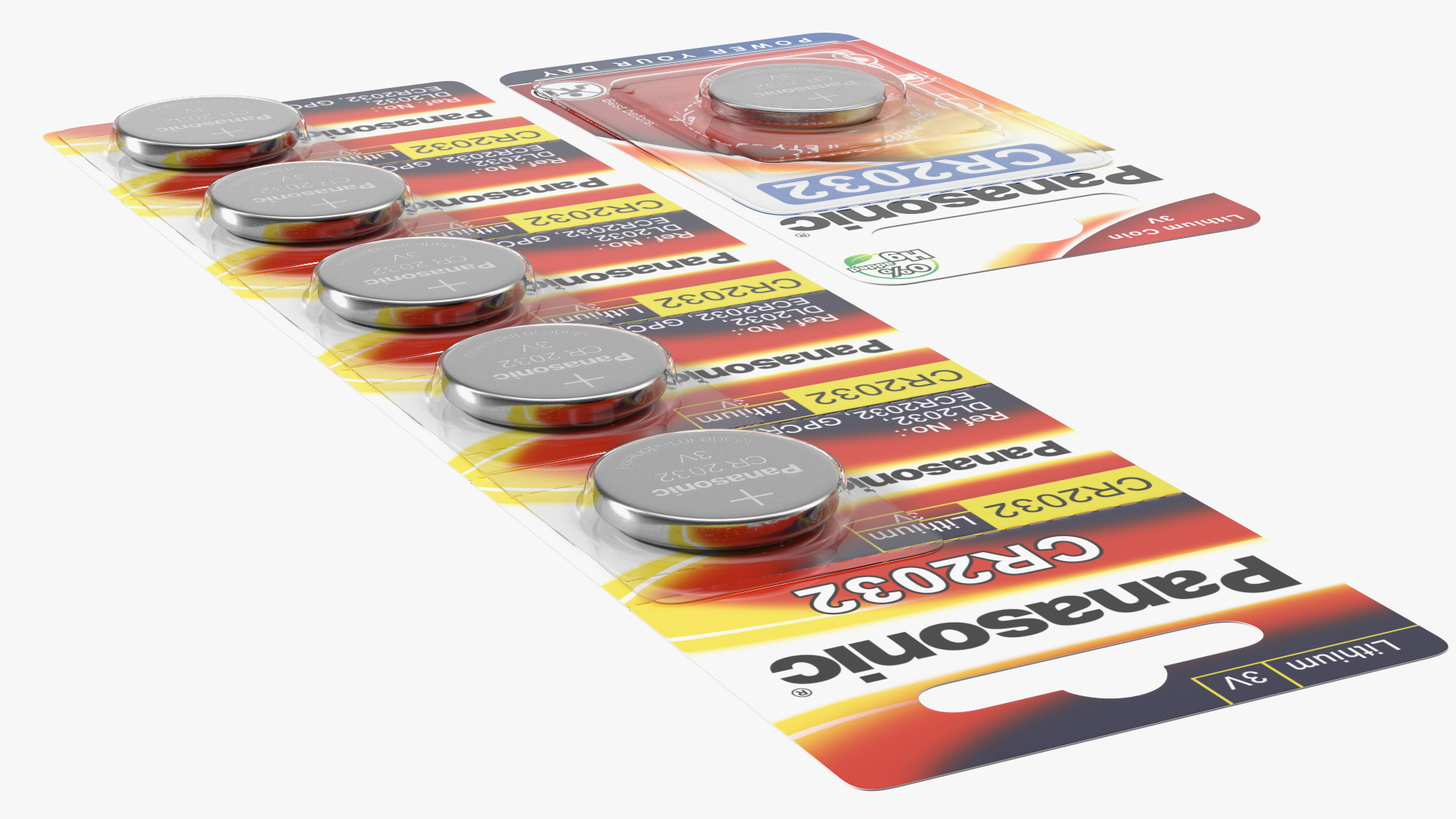 3D model Panasonic CR2032 Coin Battery Blister Package