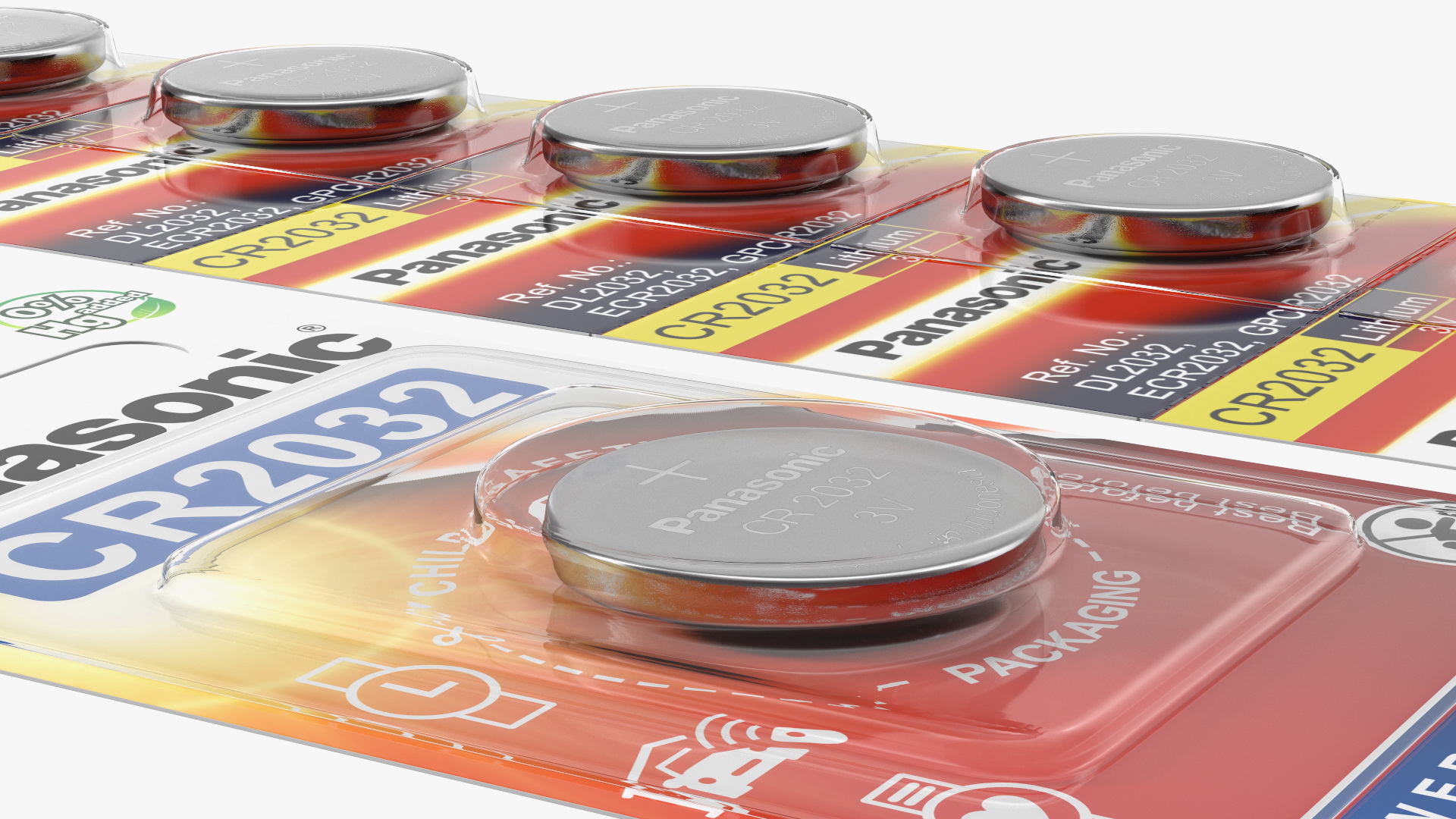 3D model Panasonic CR2032 Coin Battery Blister Package