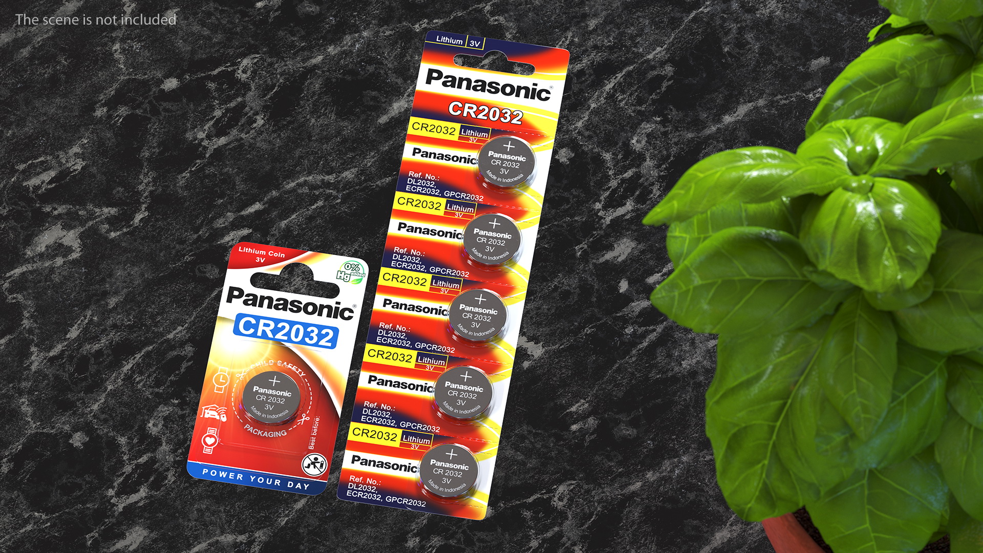 3D model Panasonic CR2032 Coin Battery Blister Package