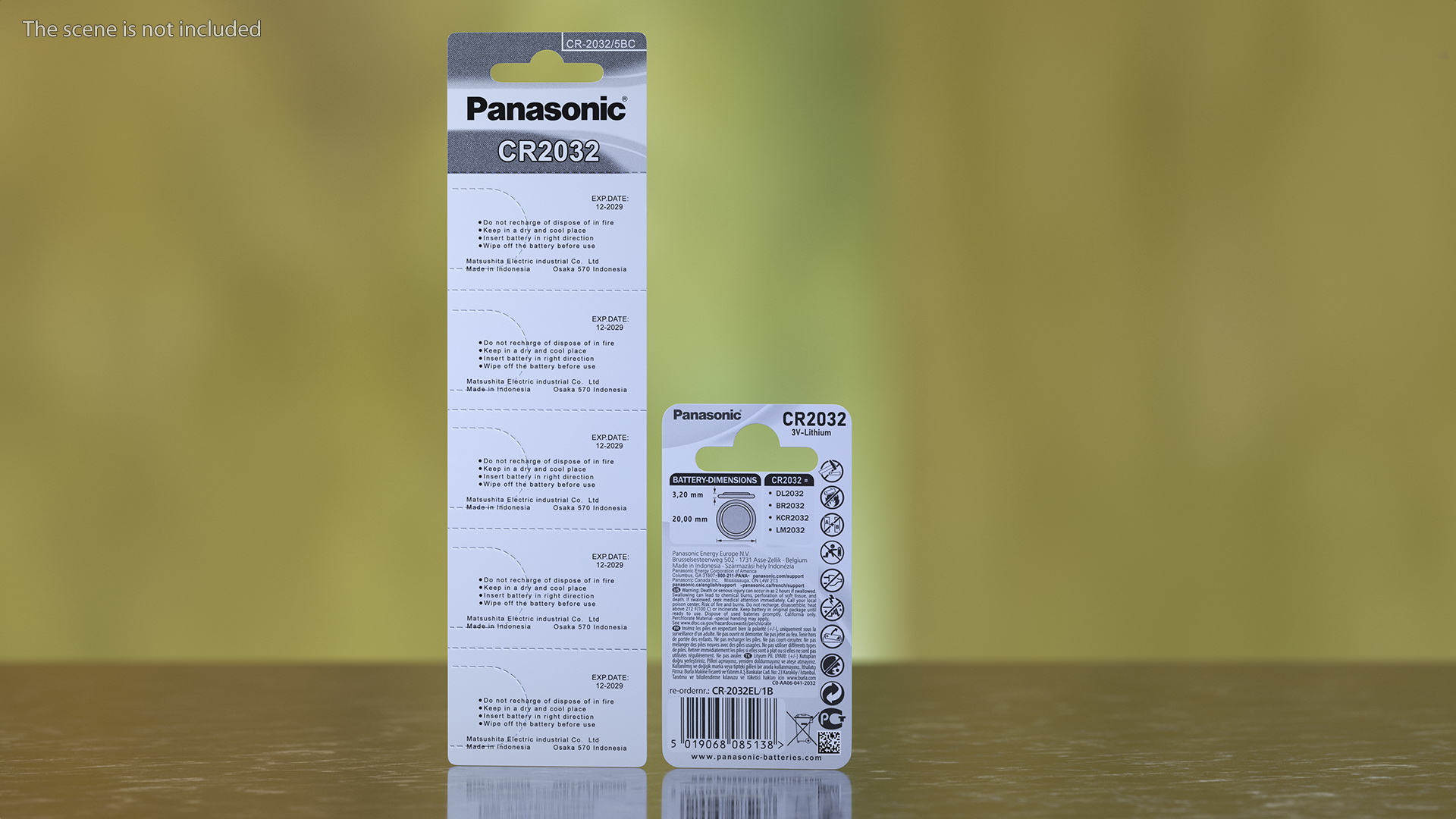 3D model Panasonic CR2032 Coin Battery Blister Package
