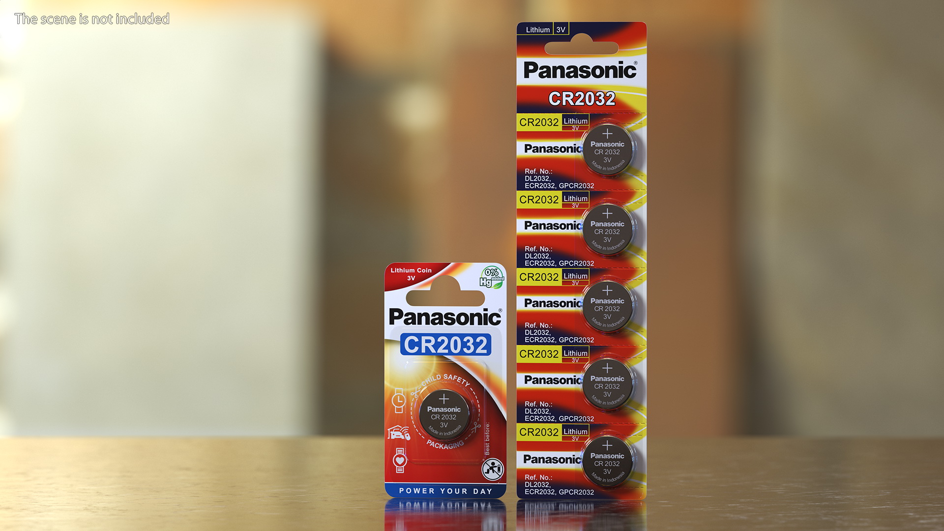 3D model Panasonic CR2032 Coin Battery Blister Package