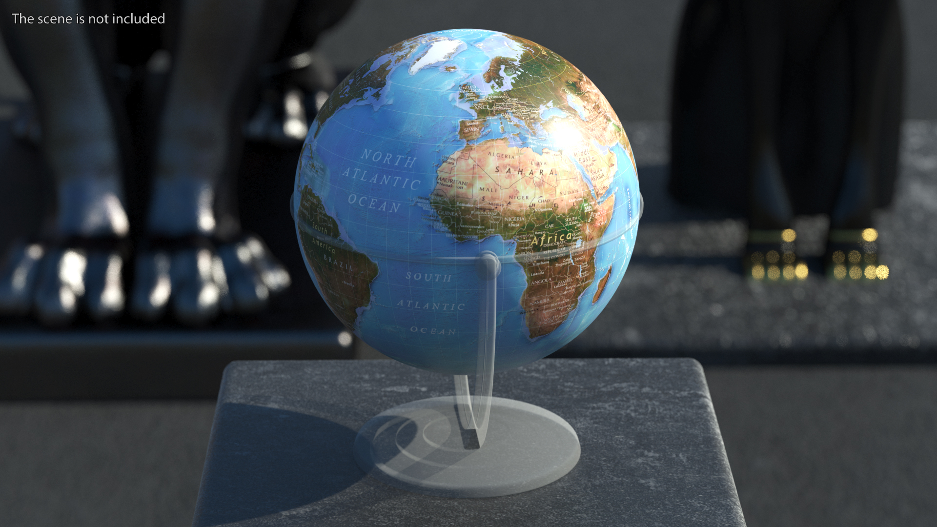 3D model Physical World Globe