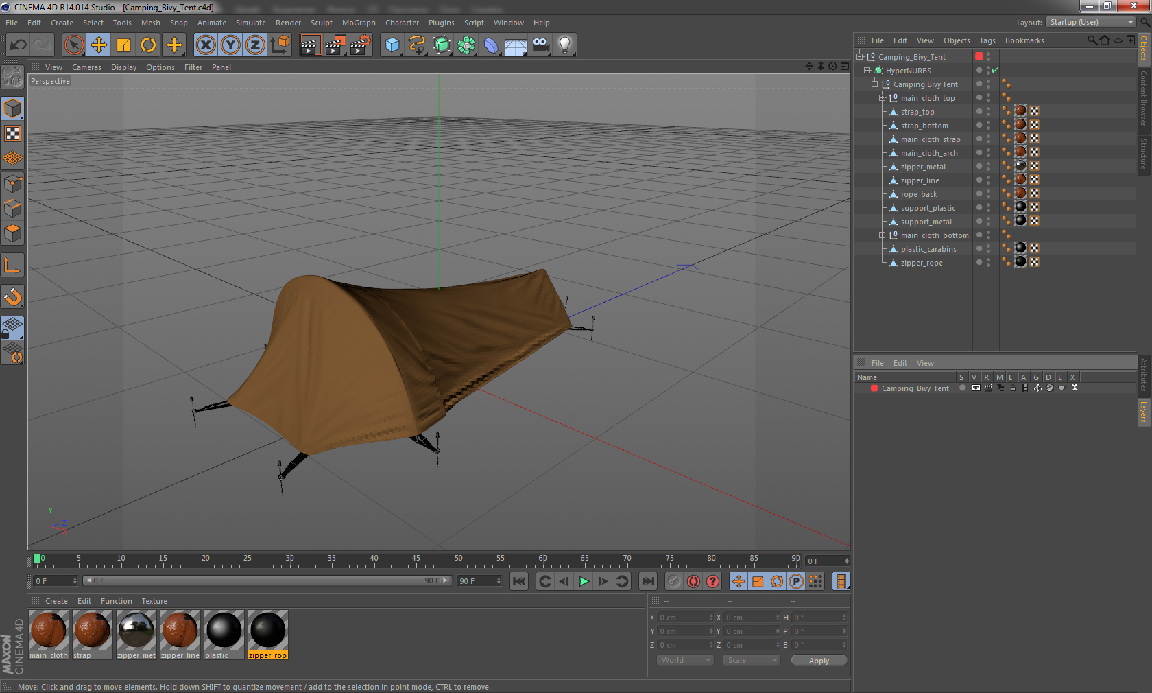 Camping Bivy Tent 3D