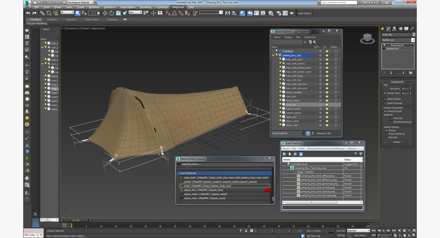 Camping Bivy Tent 3D