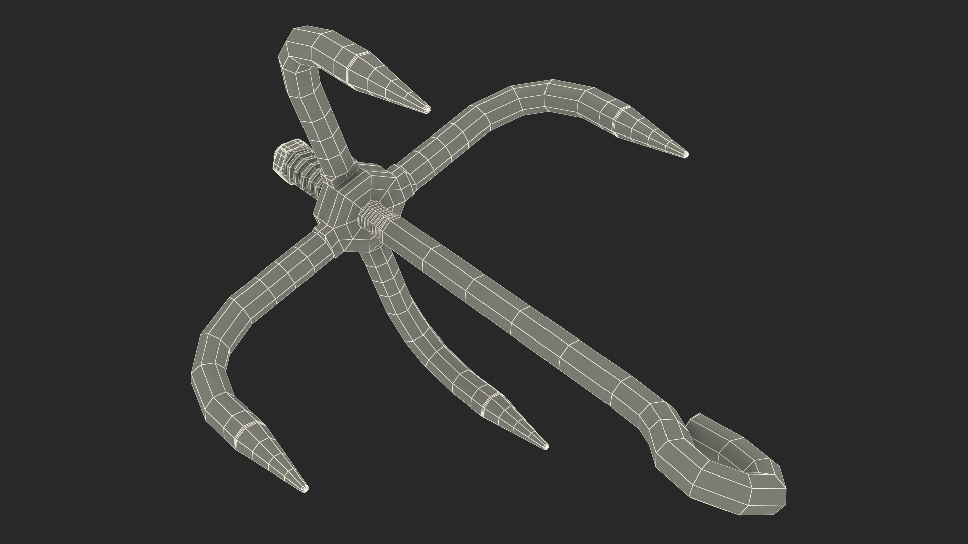 Folding Grappling Hook 3D