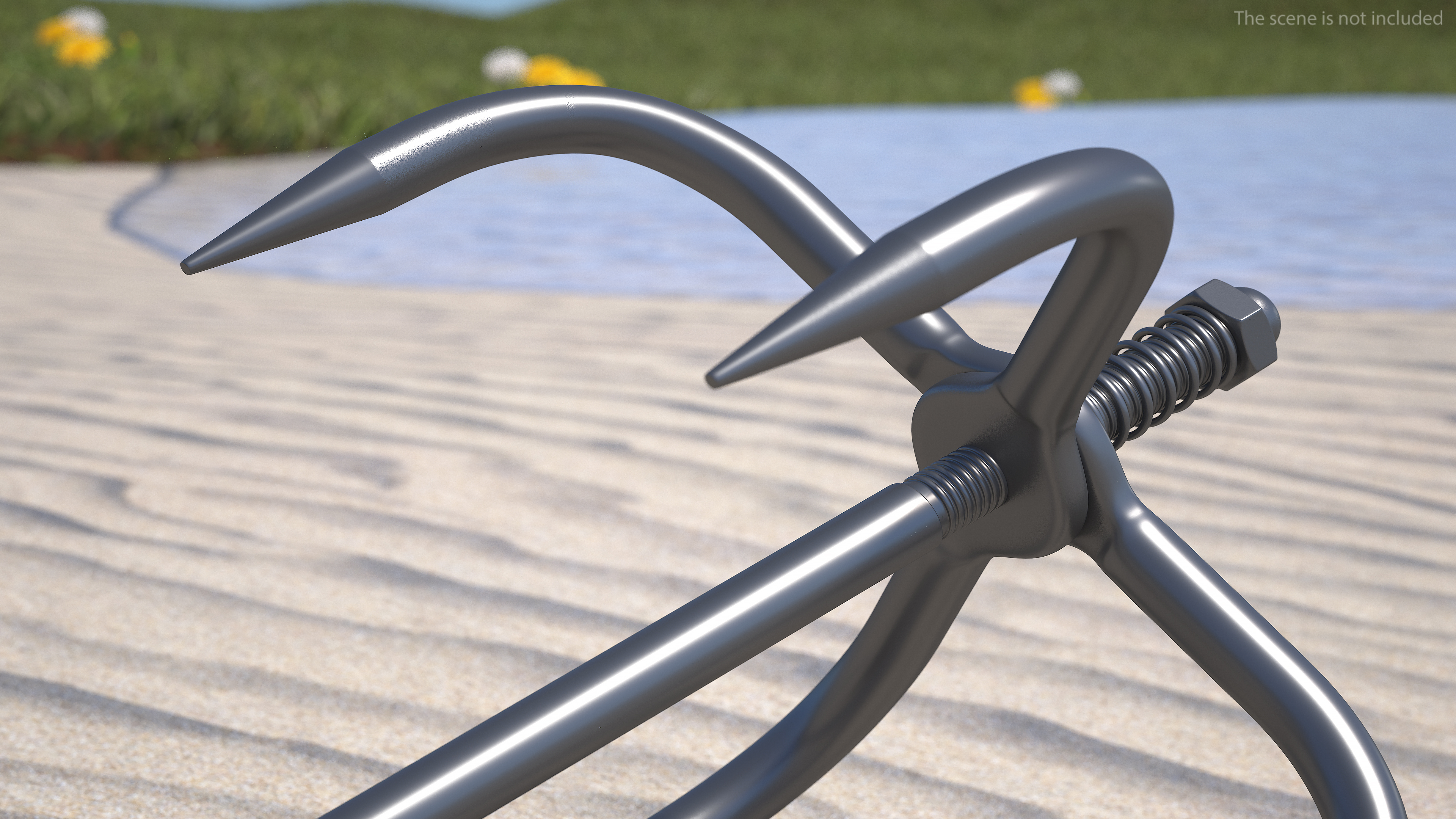 Folding Grappling Hook 3D