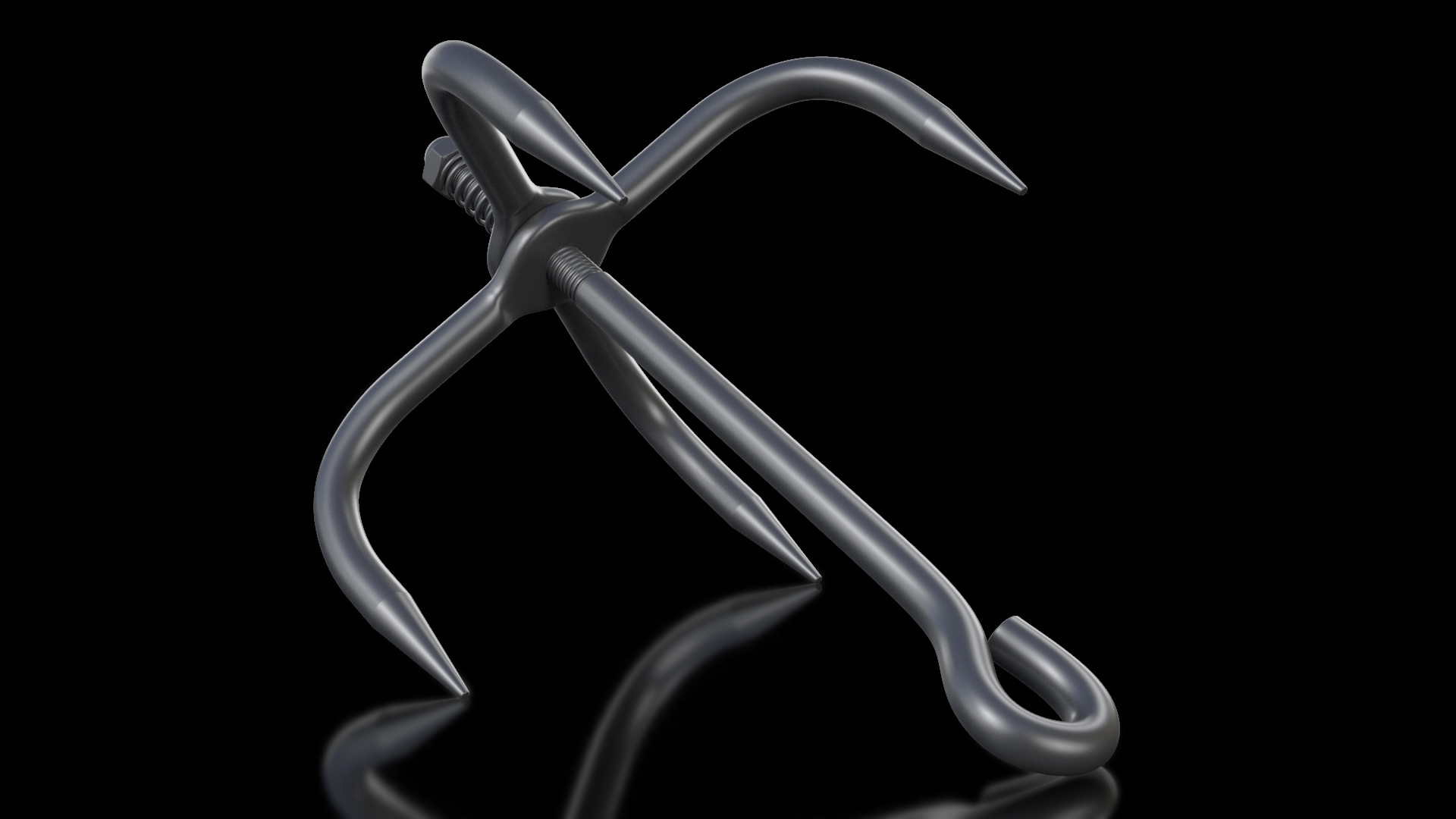 Folding Grappling Hook 3D