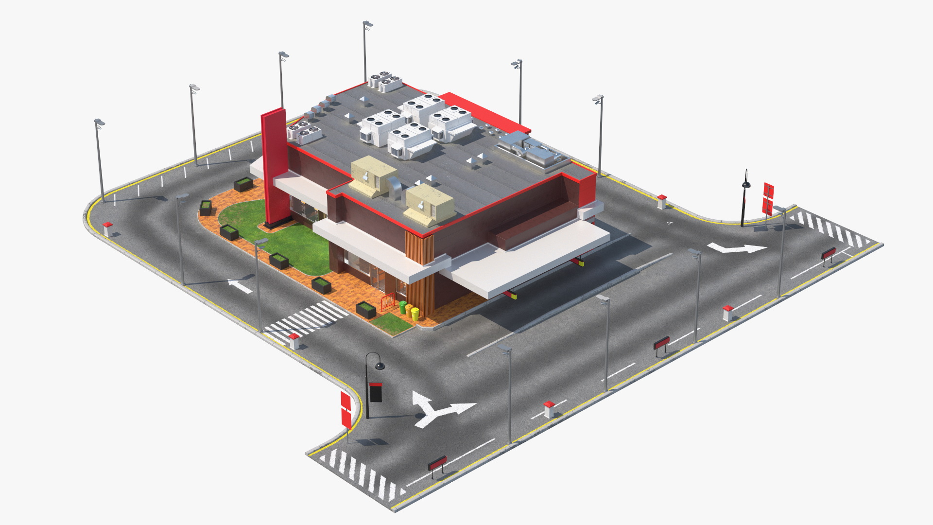 3D model Fast Food Restaurant