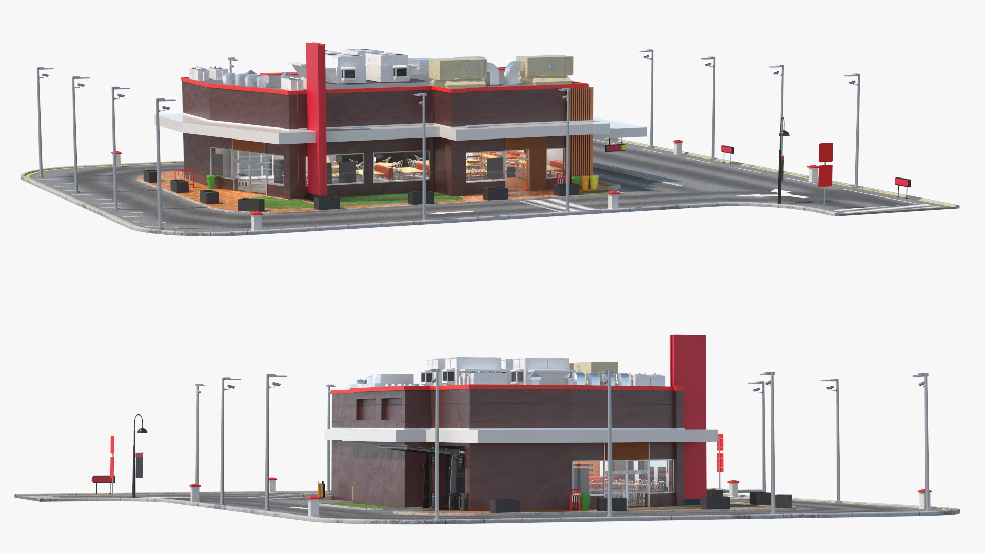 3D model Fast Food Restaurant