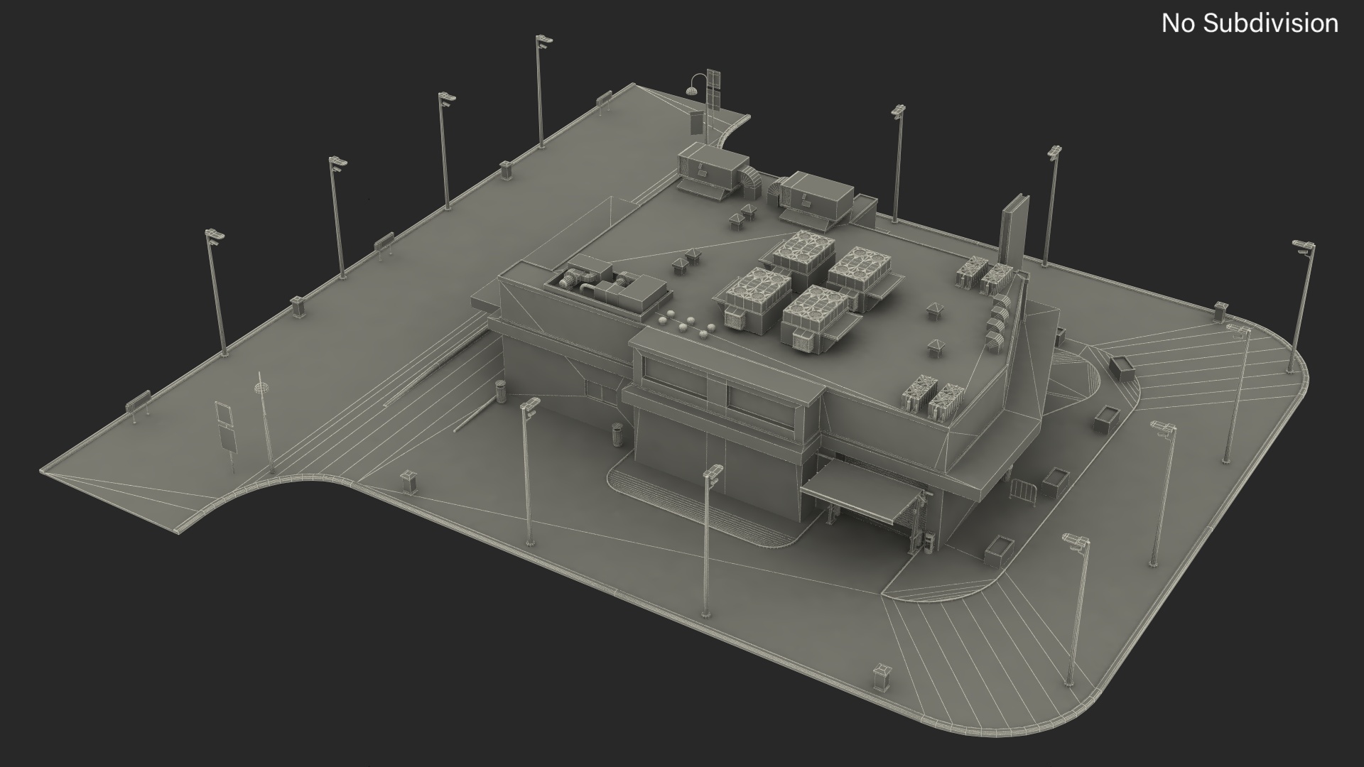 3D model Fast Food Restaurant