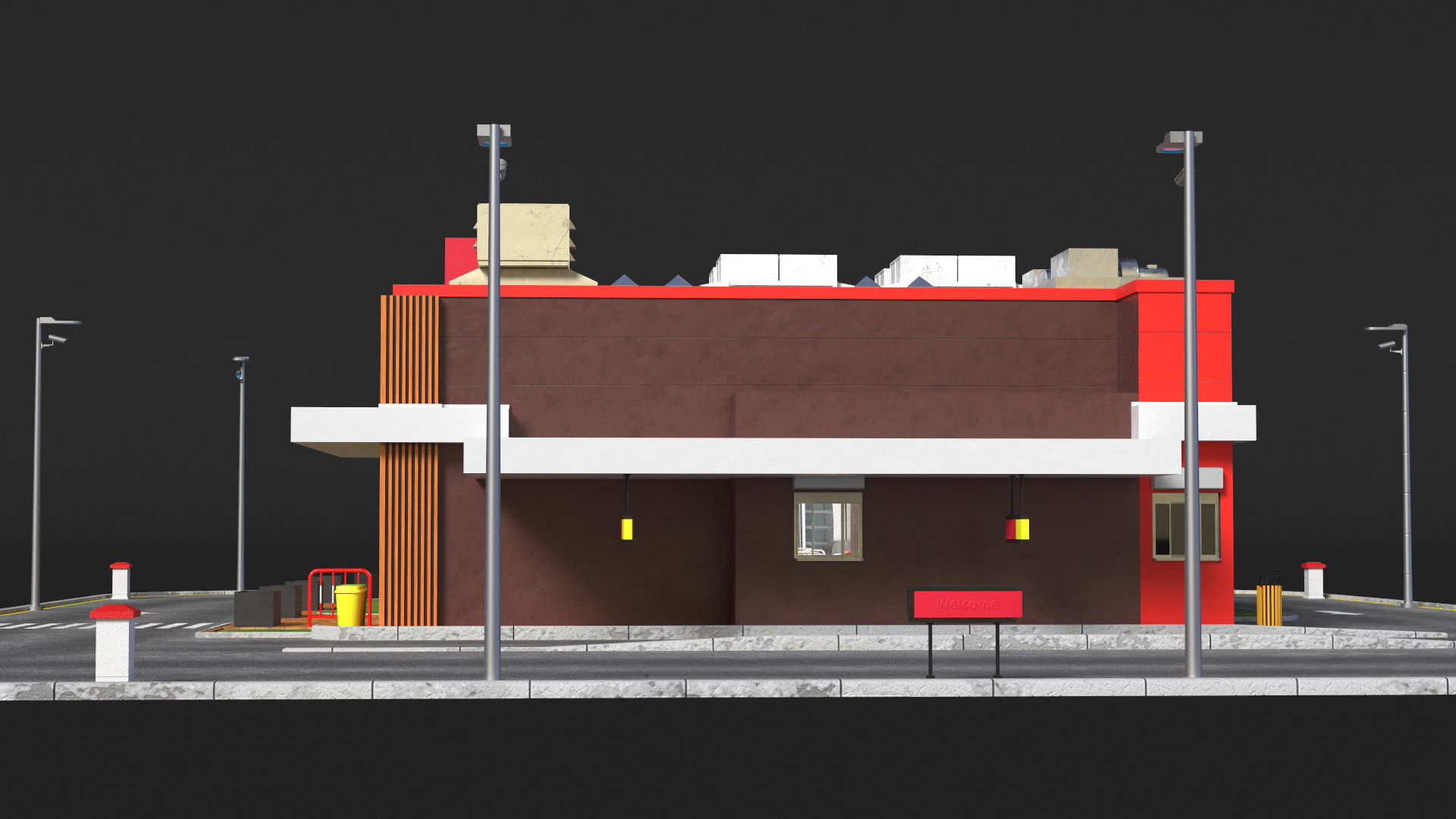 3D model Fast Food Restaurant