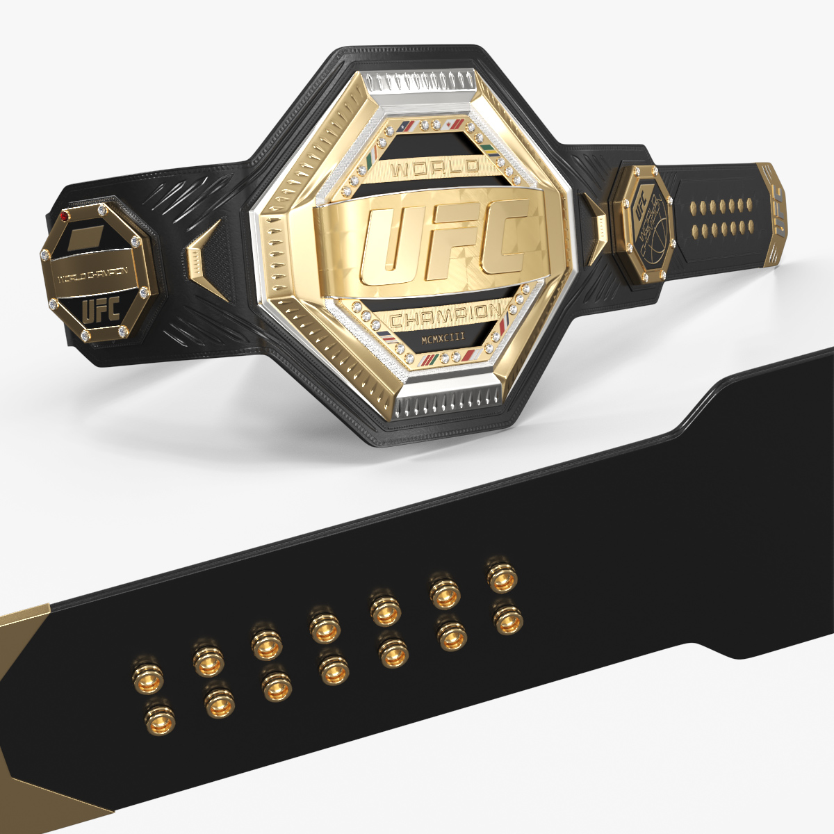 UFC Championship Belt 3D model preview