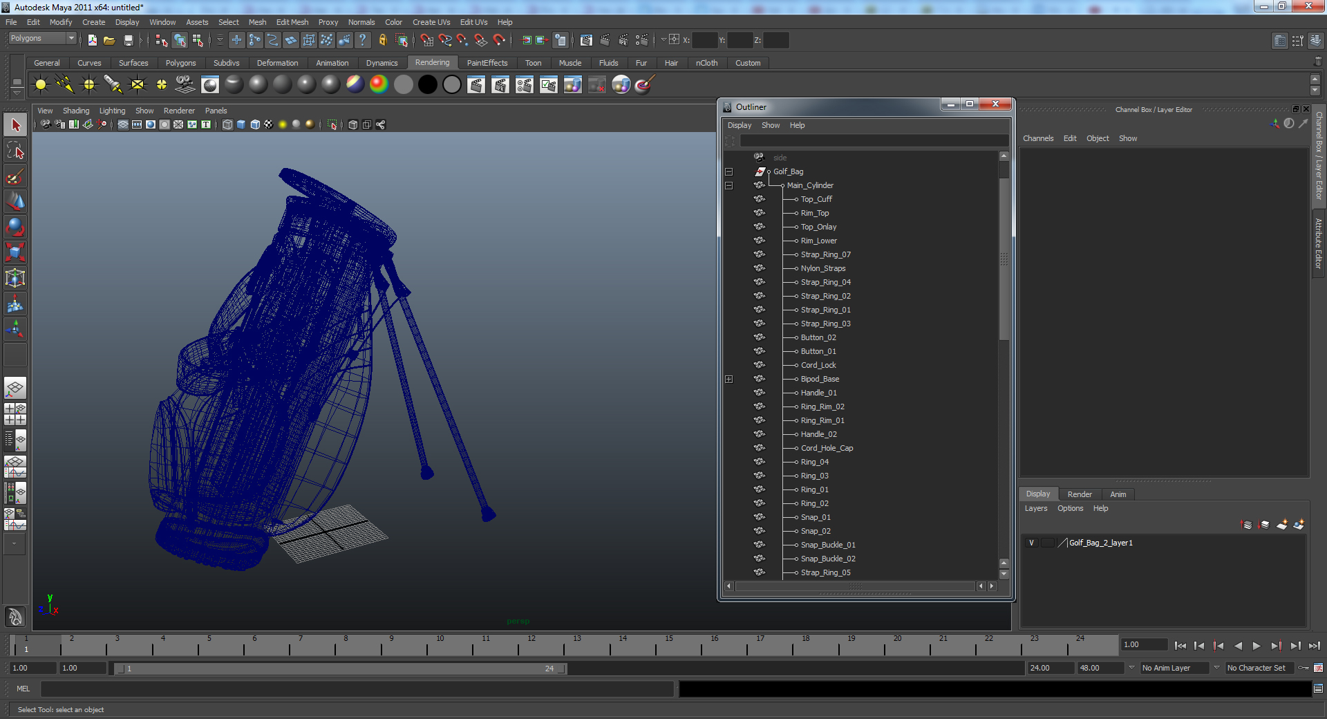 3D model Golf Bag 2